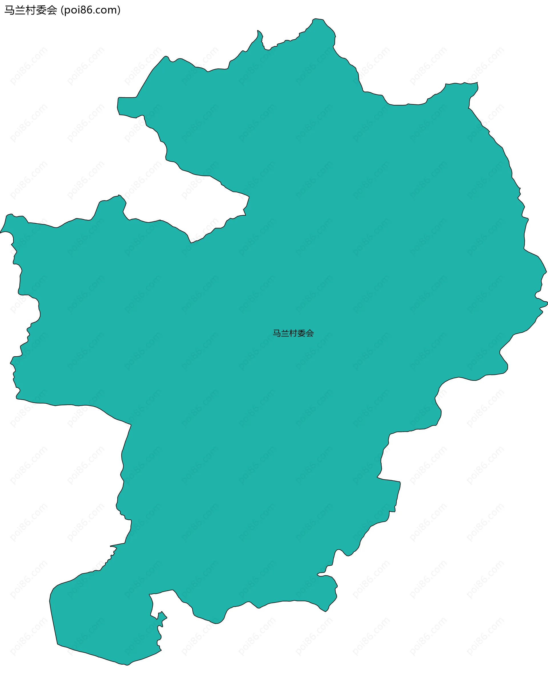 马兰村委会边界地图