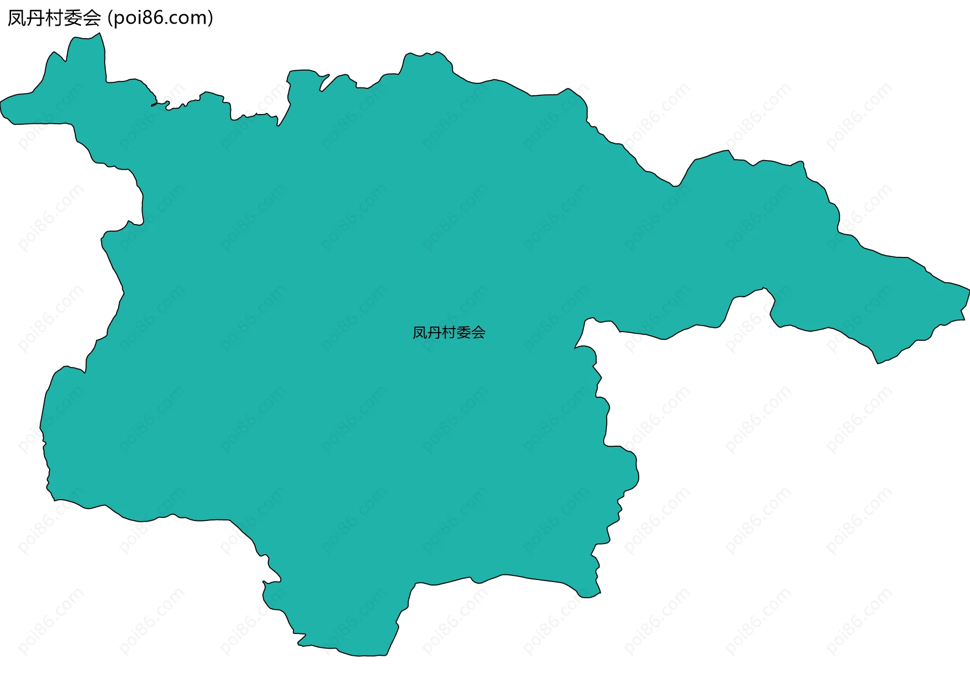 凤丹村委会边界地图