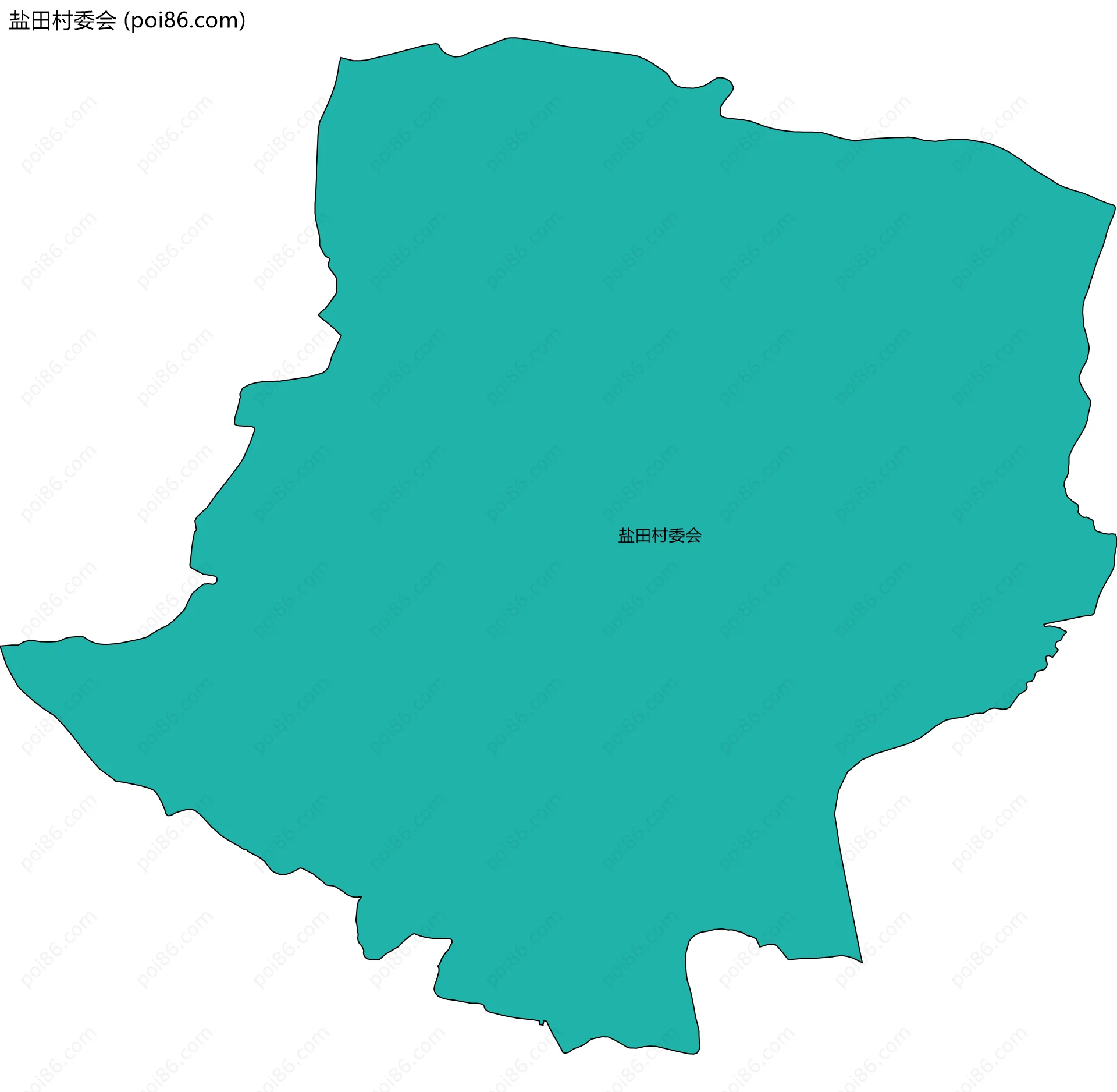 盐田村委会边界地图