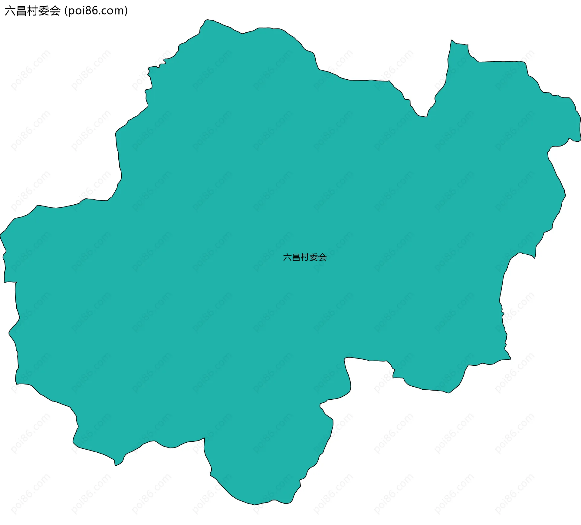 六昌村委会边界地图
