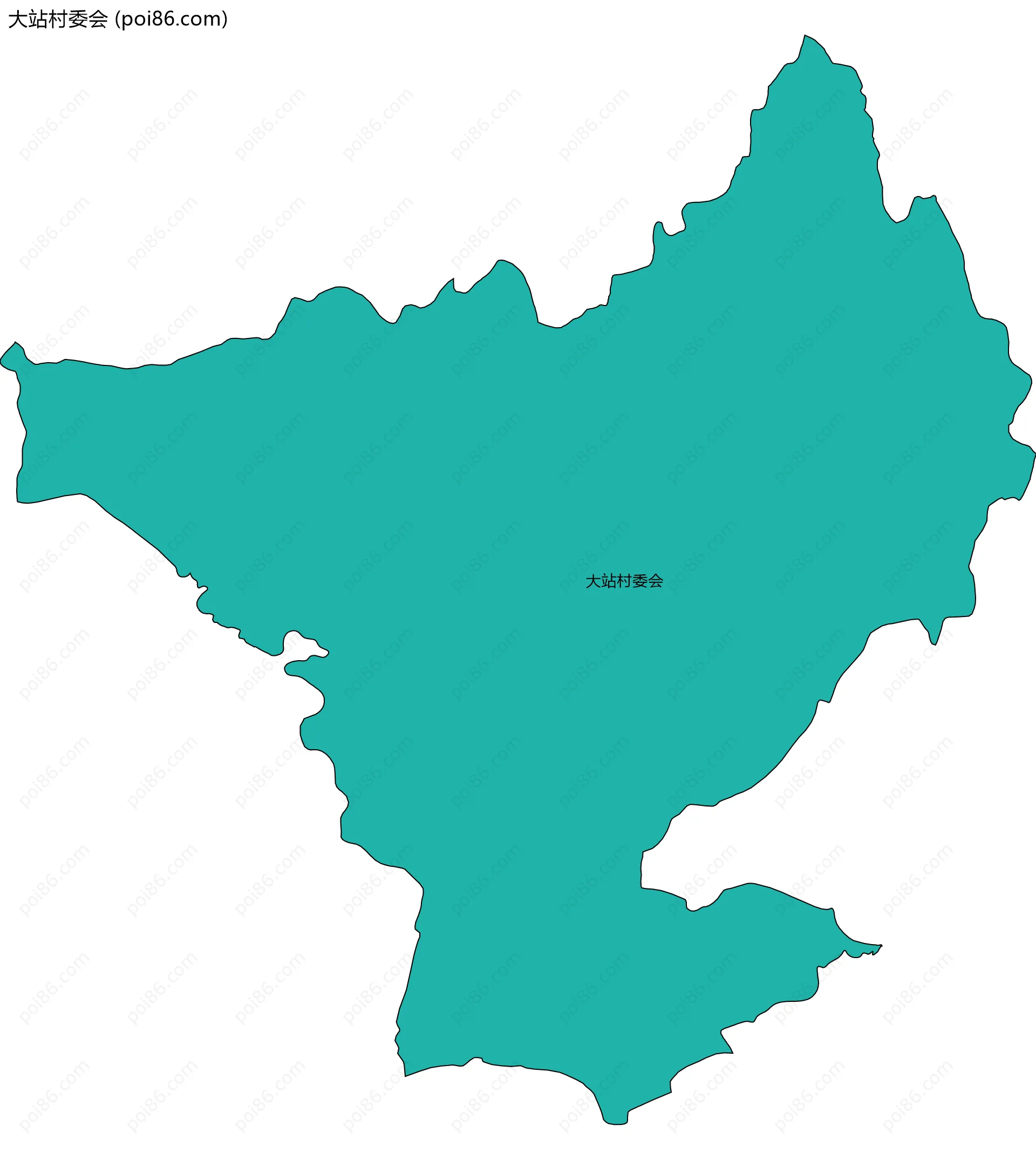 大站村委会边界地图