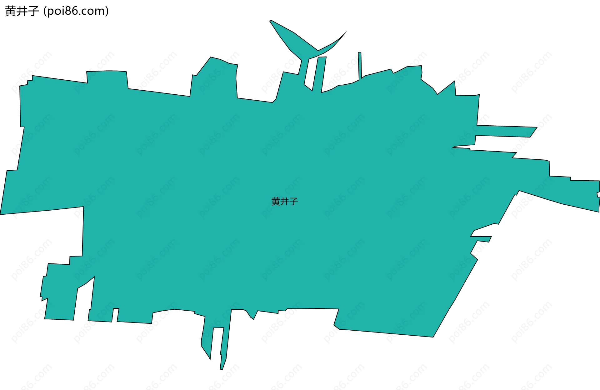 黄井子边界地图