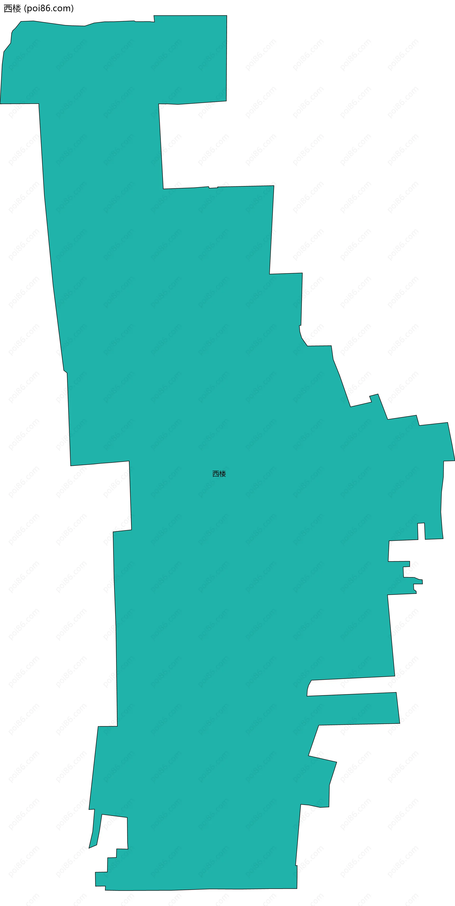 西楼边界地图