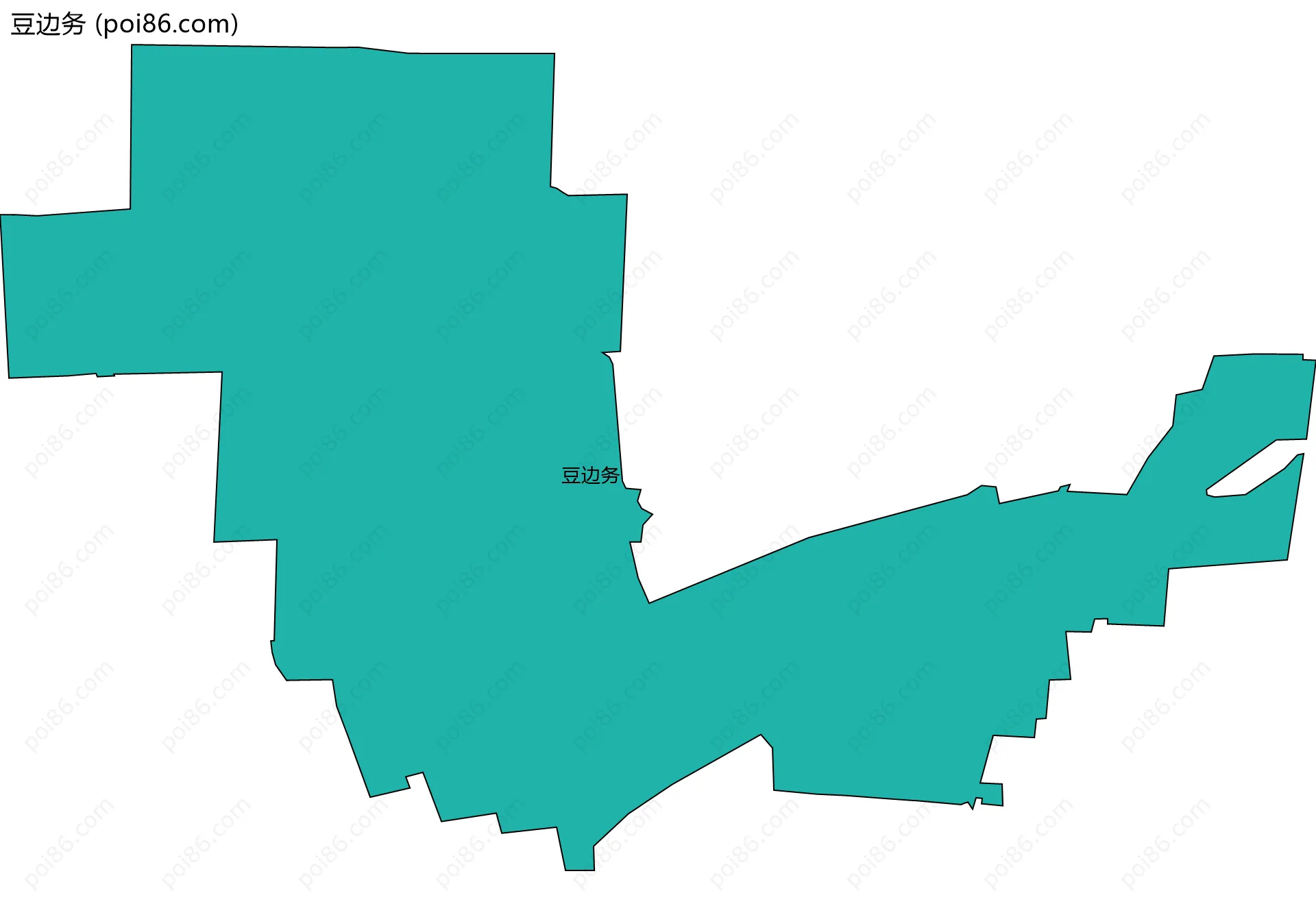 豆边务边界地图