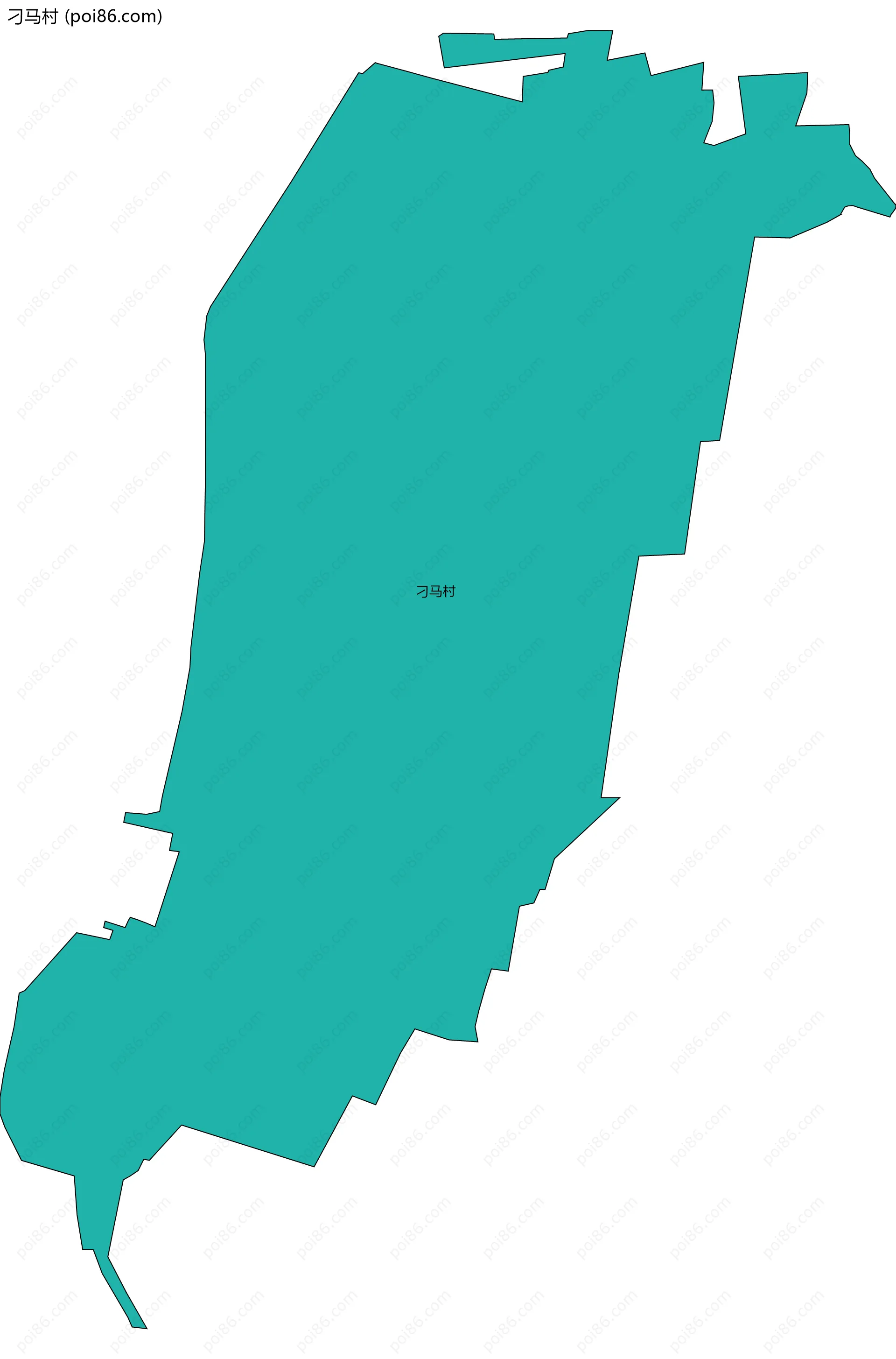 刁马村边界地图