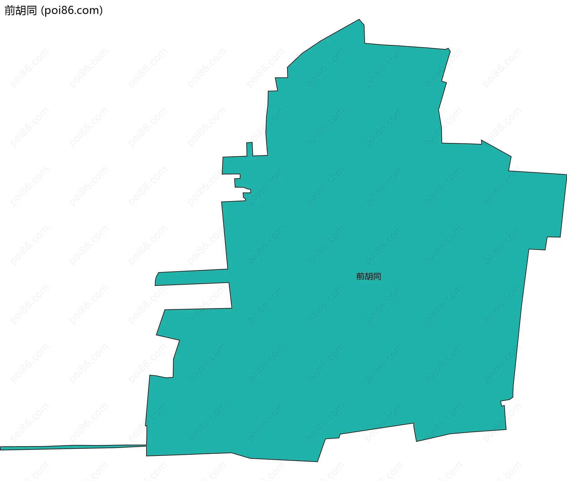 前胡同边界地图