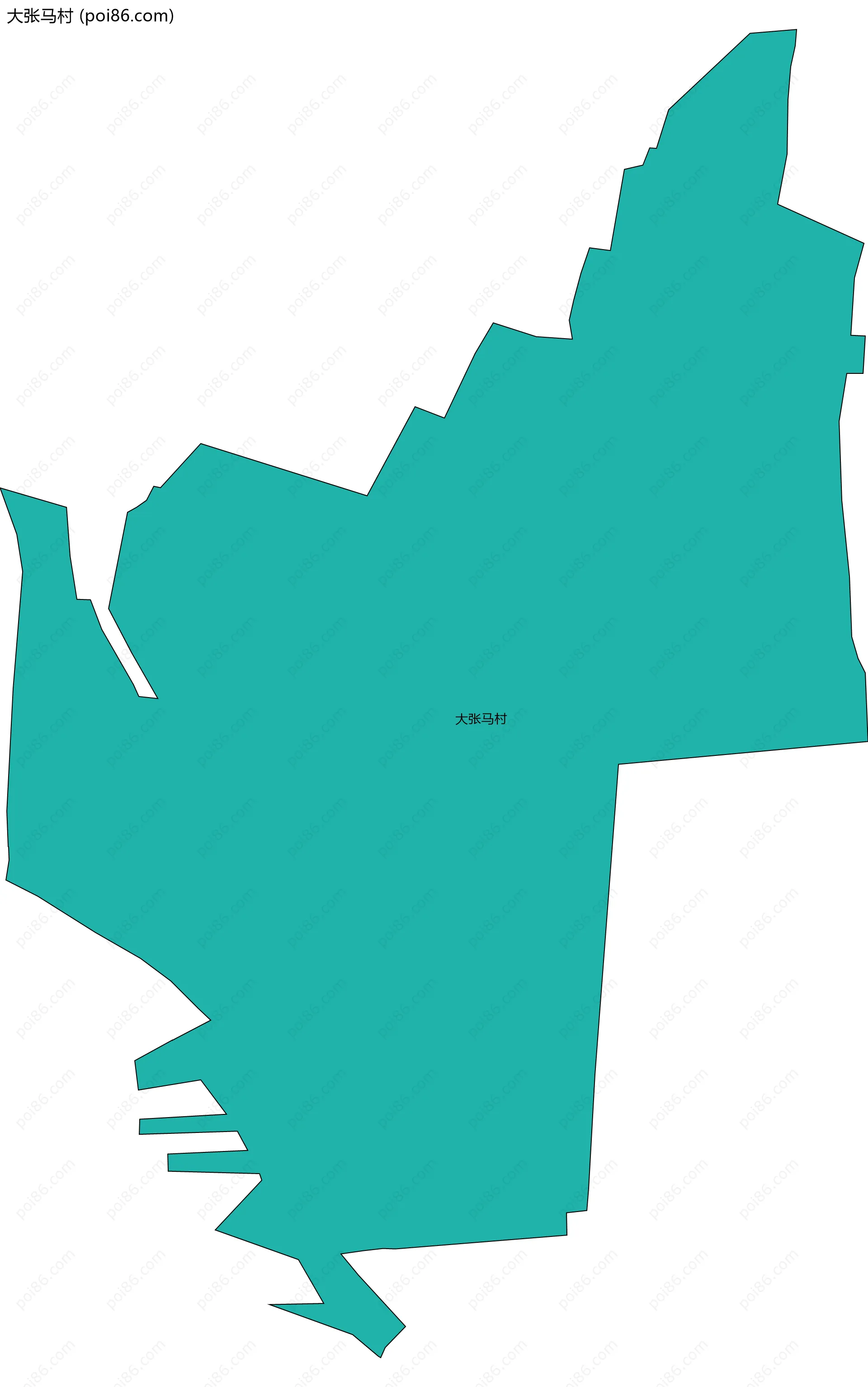 大张马村边界地图