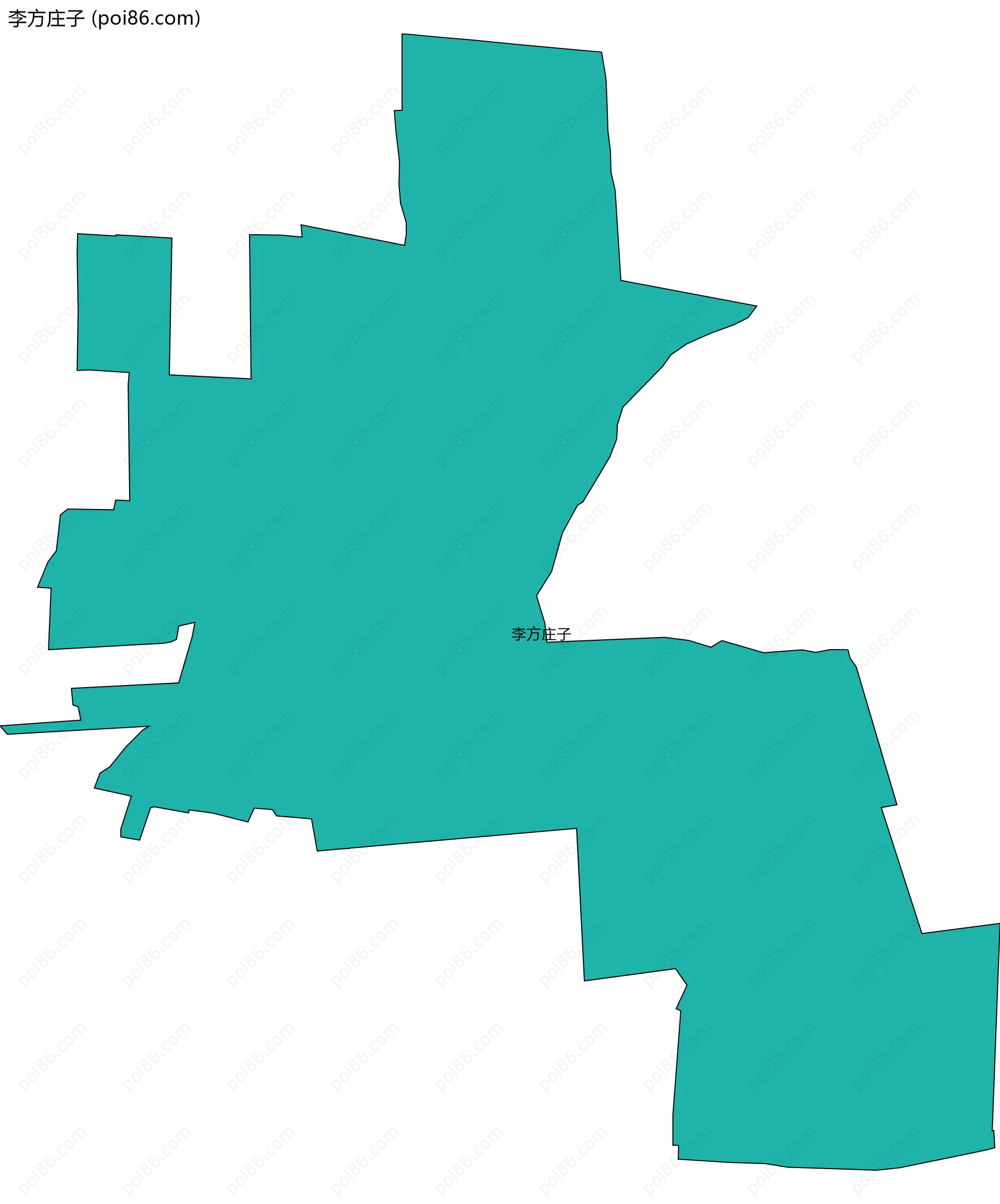 李方庄子边界地图