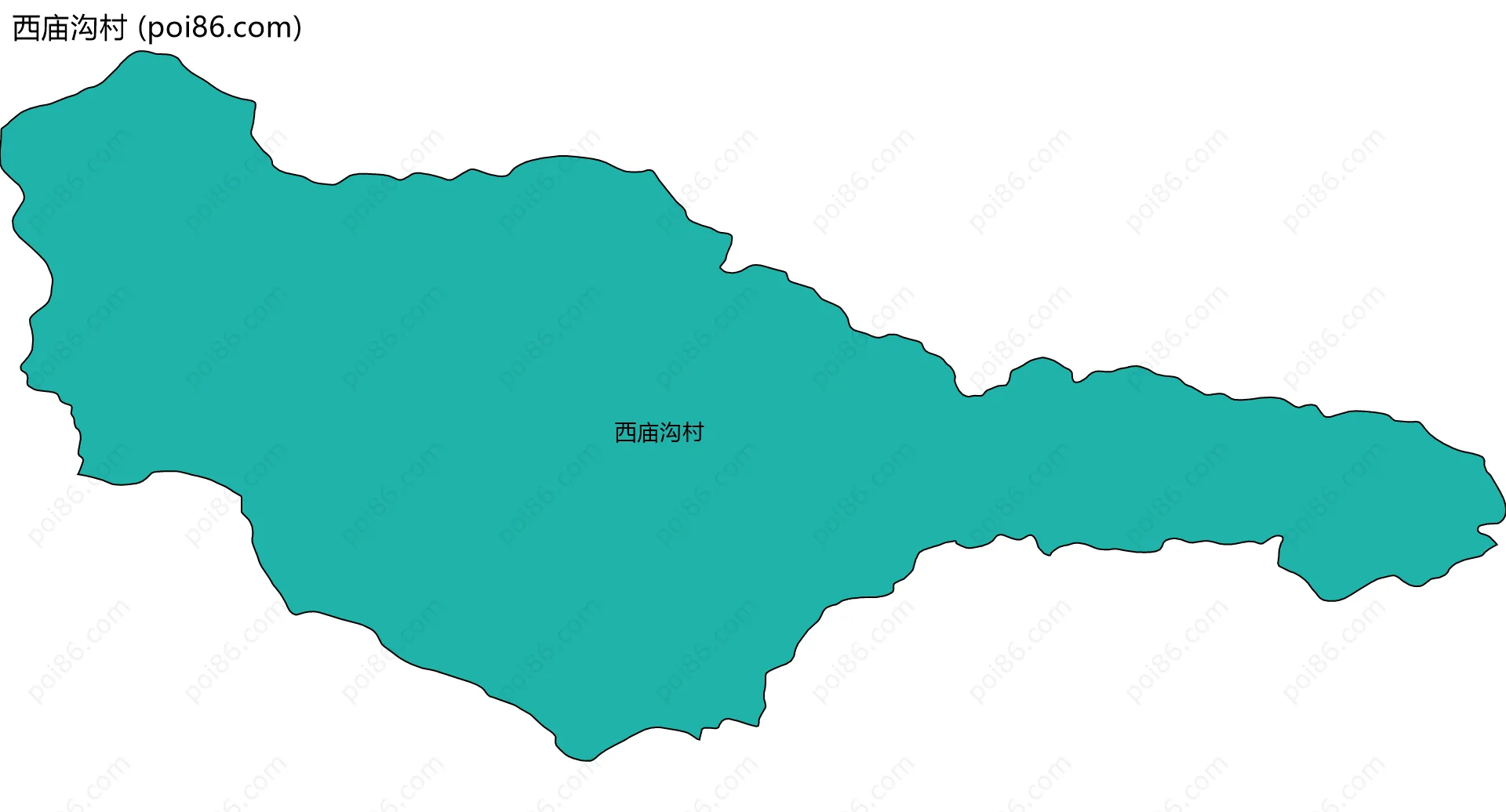 西庙沟村边界地图