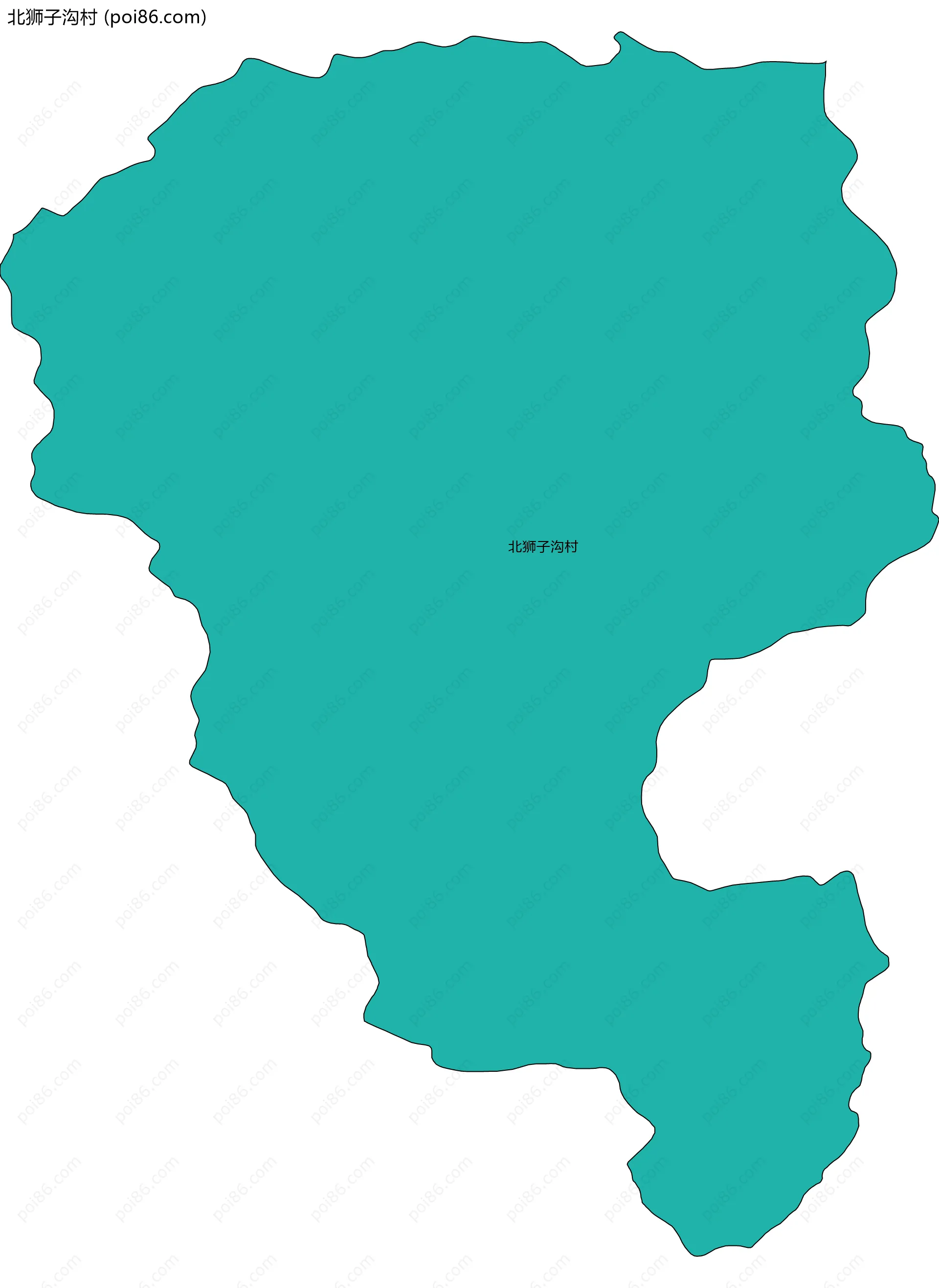 北狮子沟村边界地图