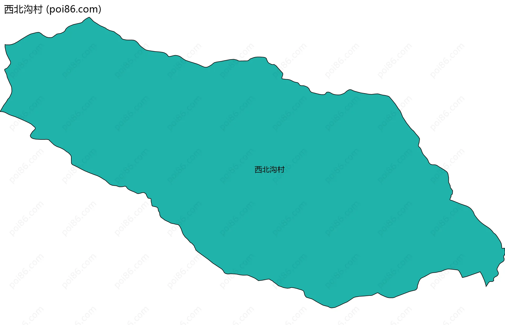 西北沟村边界地图