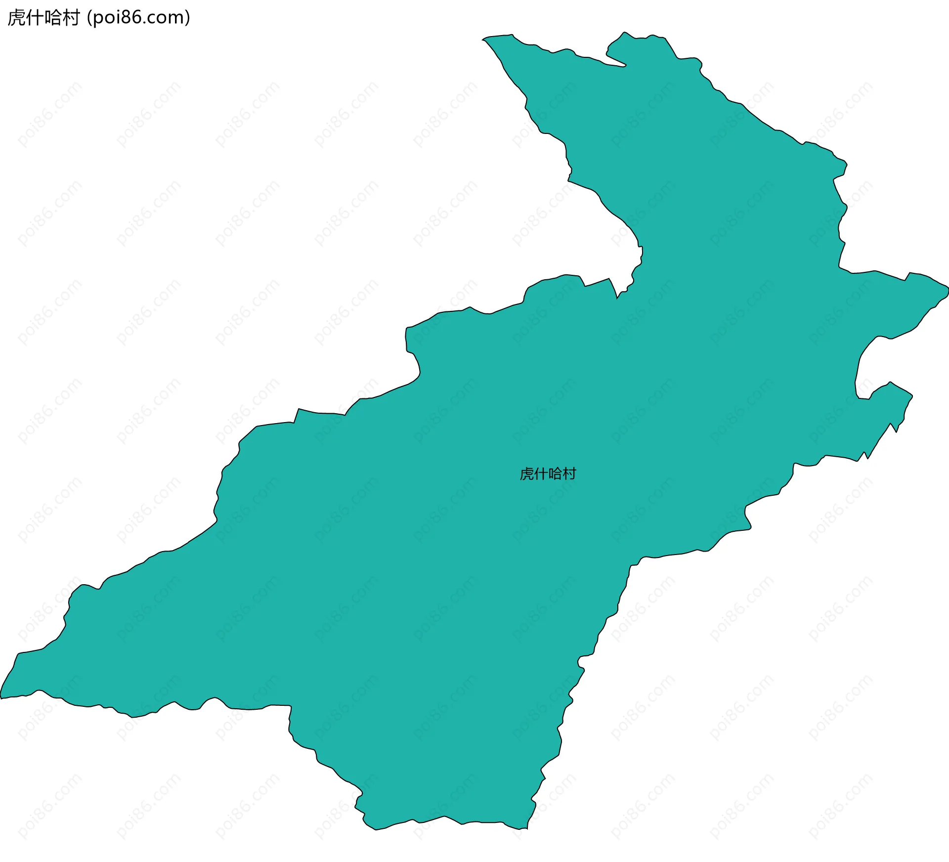 虎什哈村边界地图