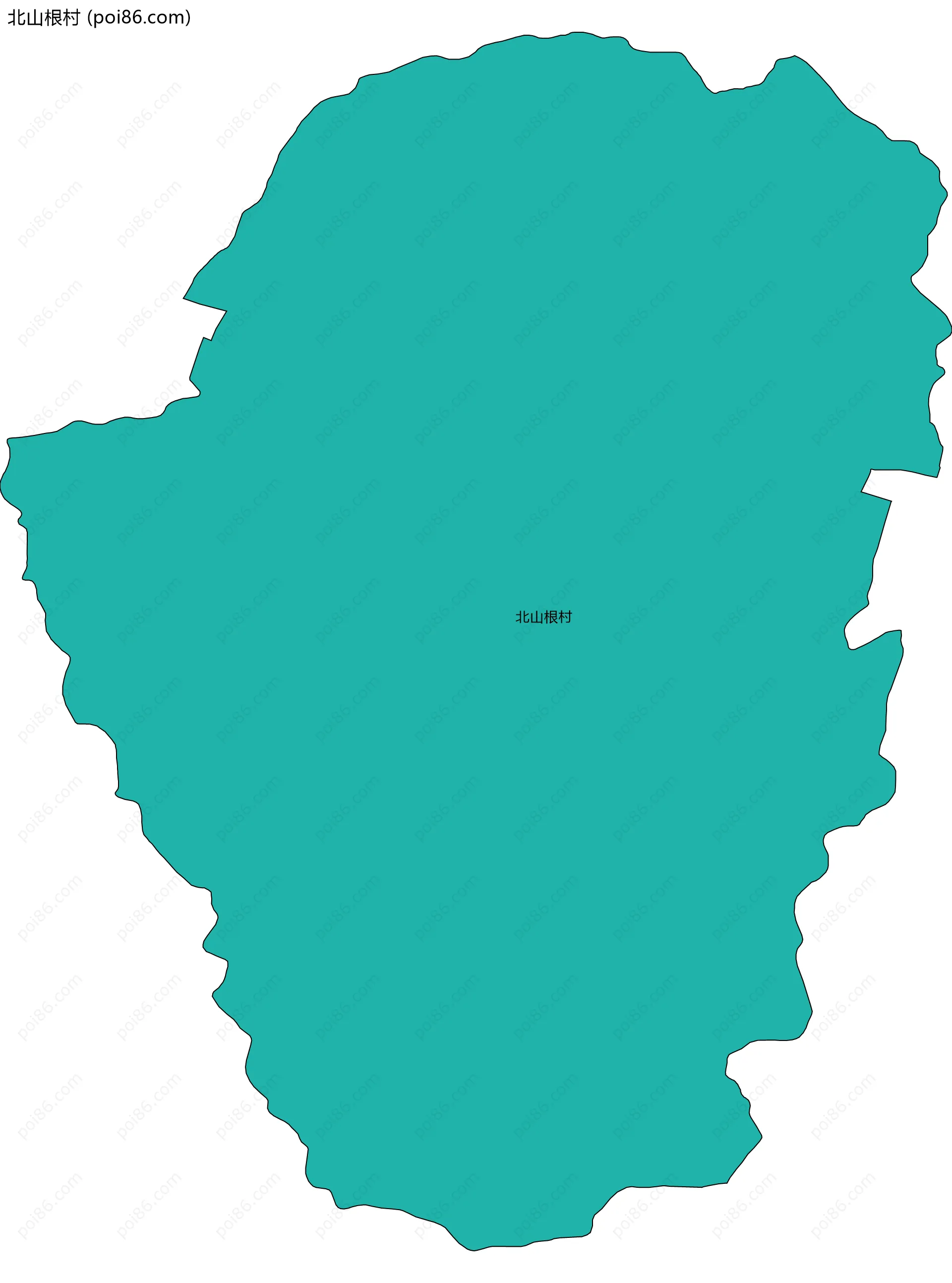 北山根村边界地图