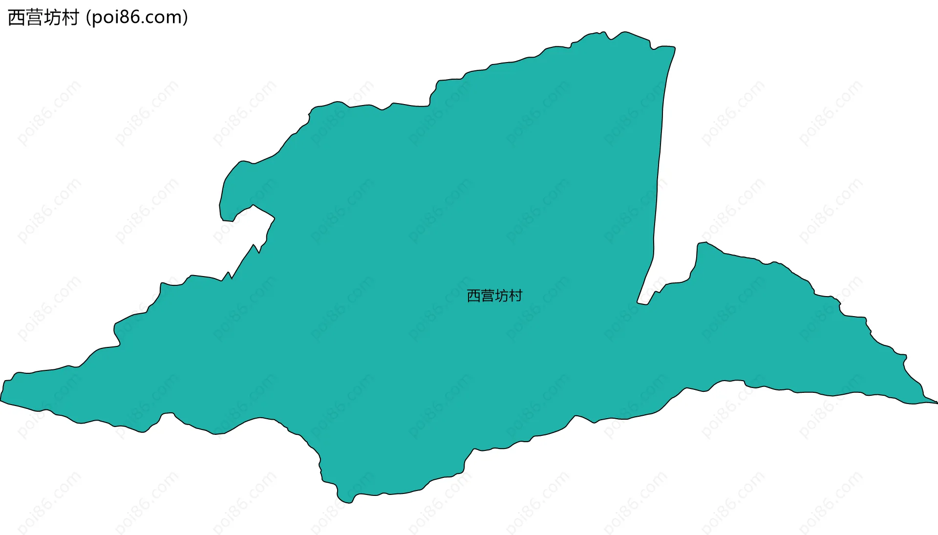 西营坊村边界地图