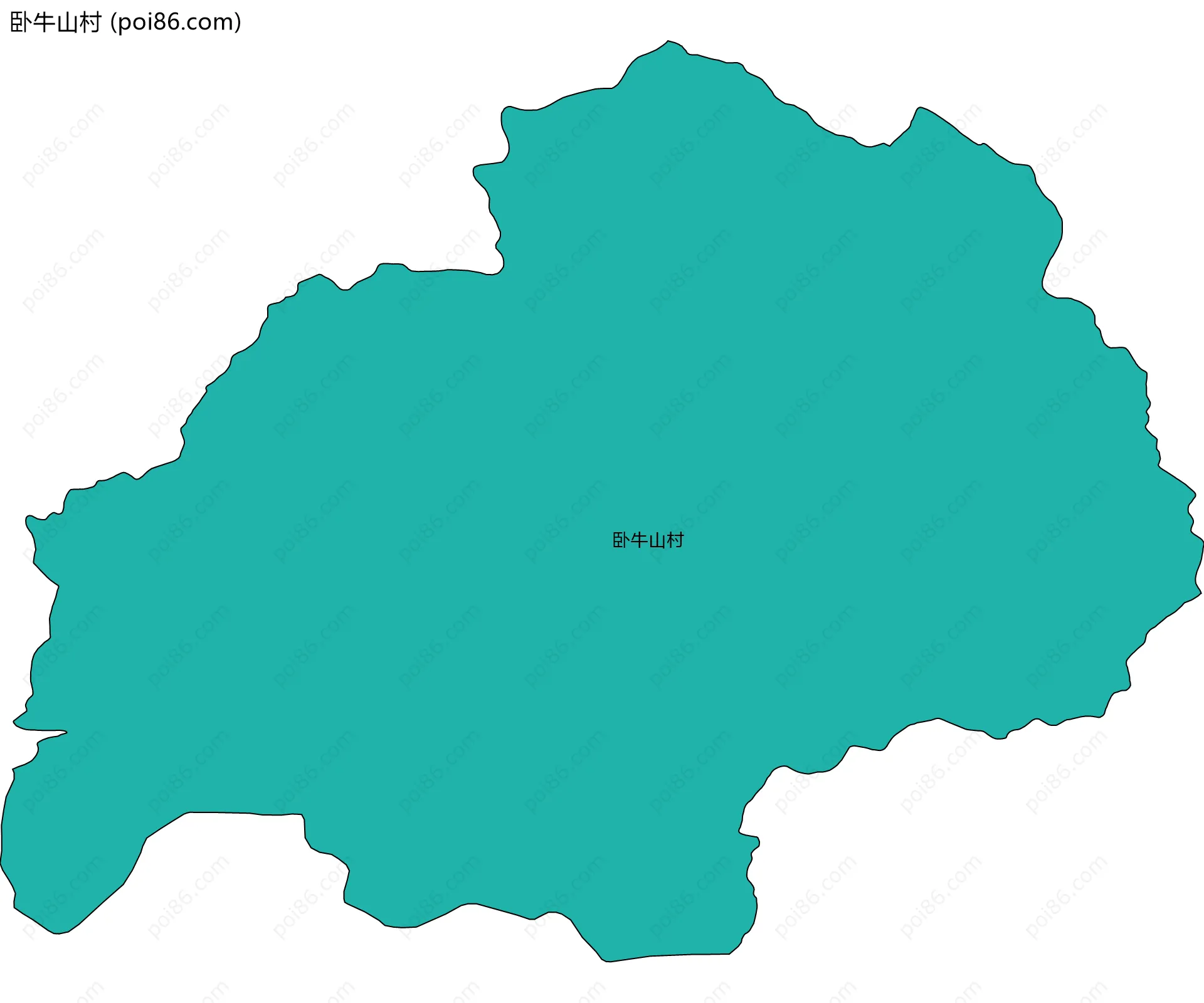 卧牛山村边界地图