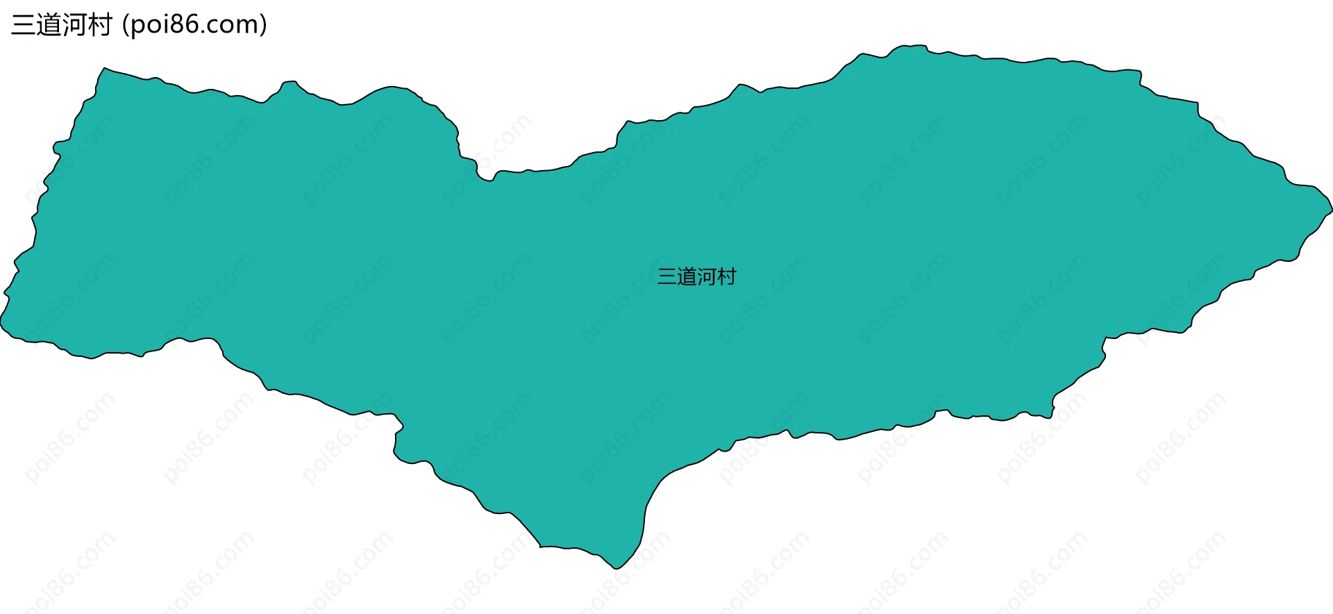 三道河村边界地图