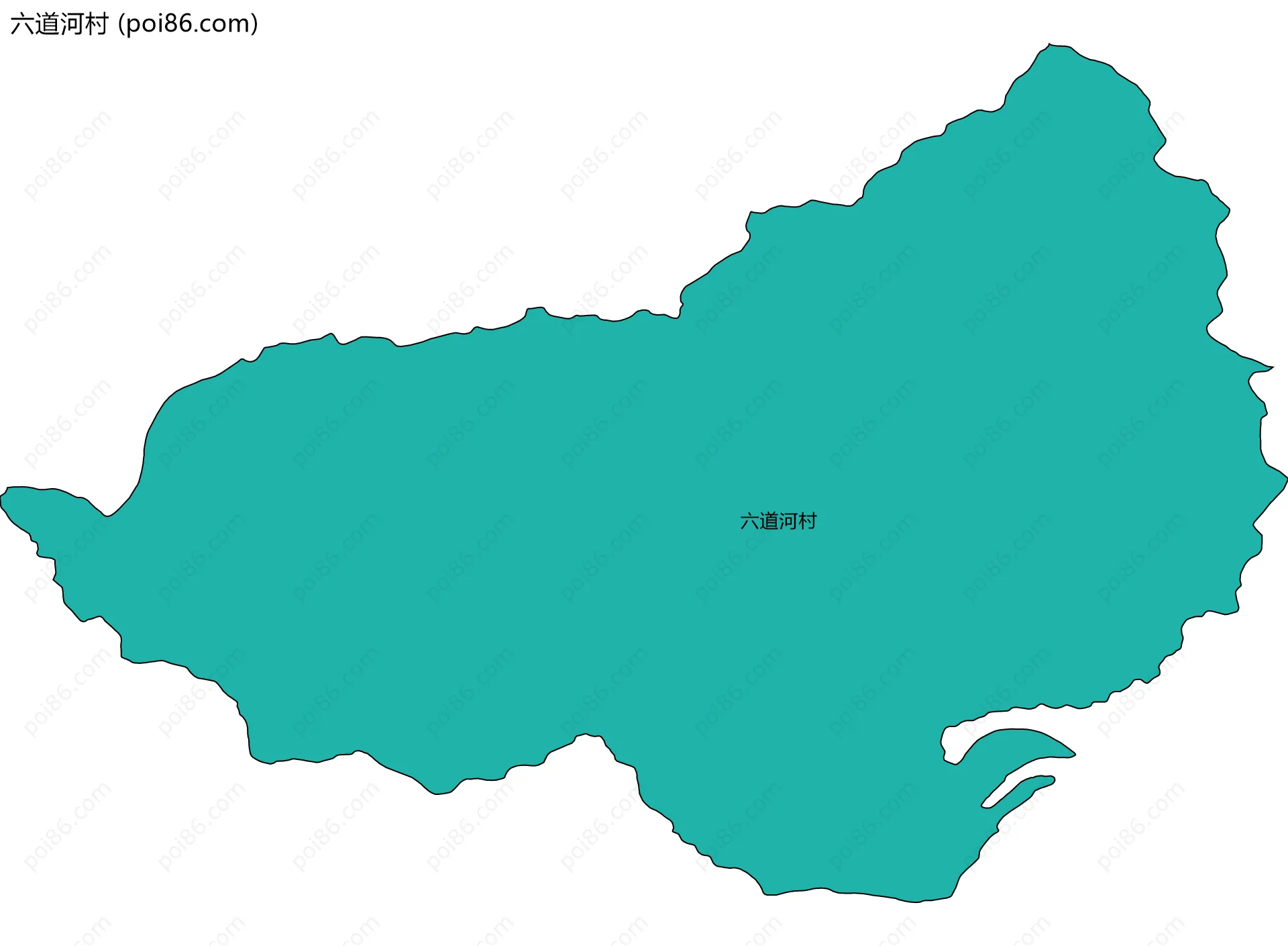 六道河村边界地图