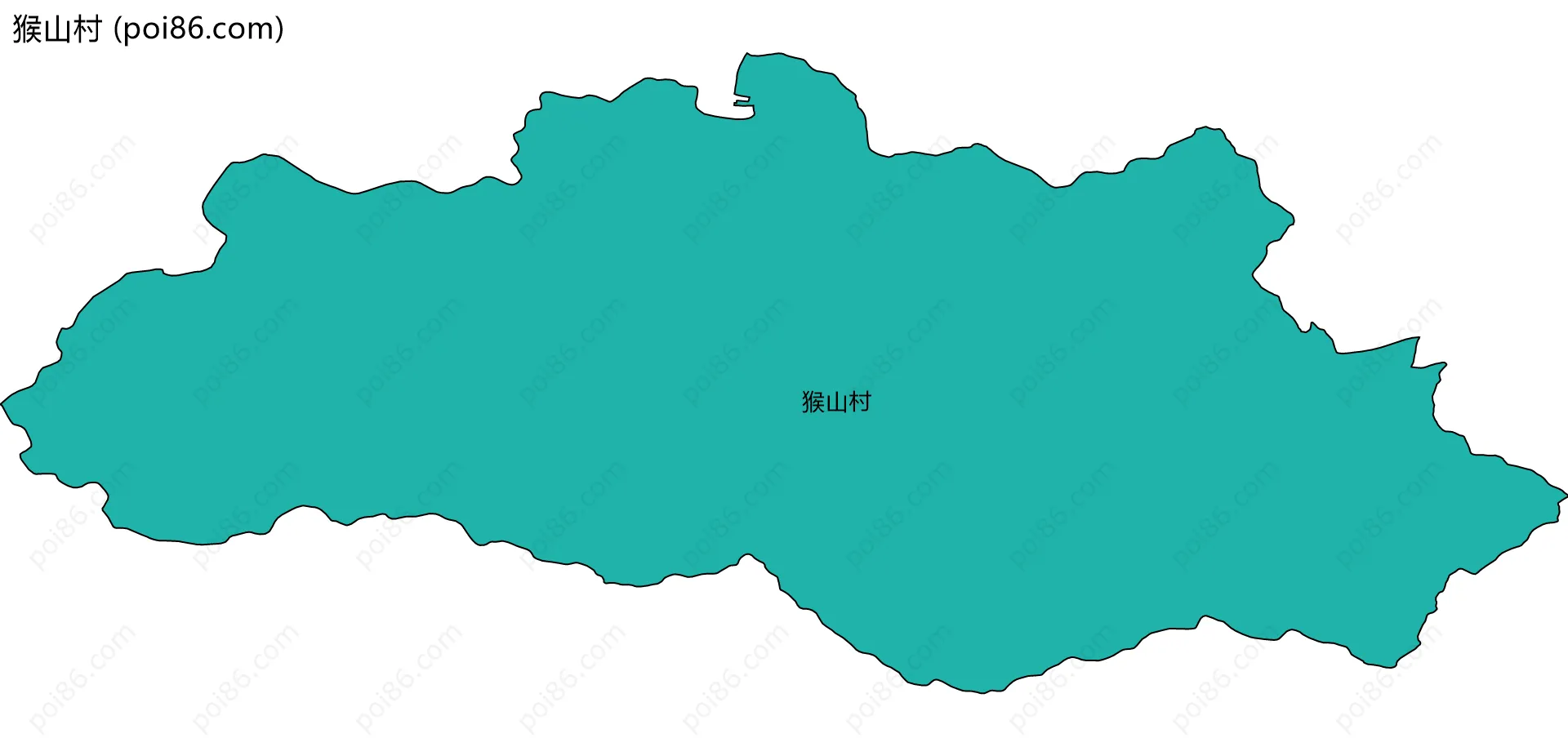 猴山村边界地图