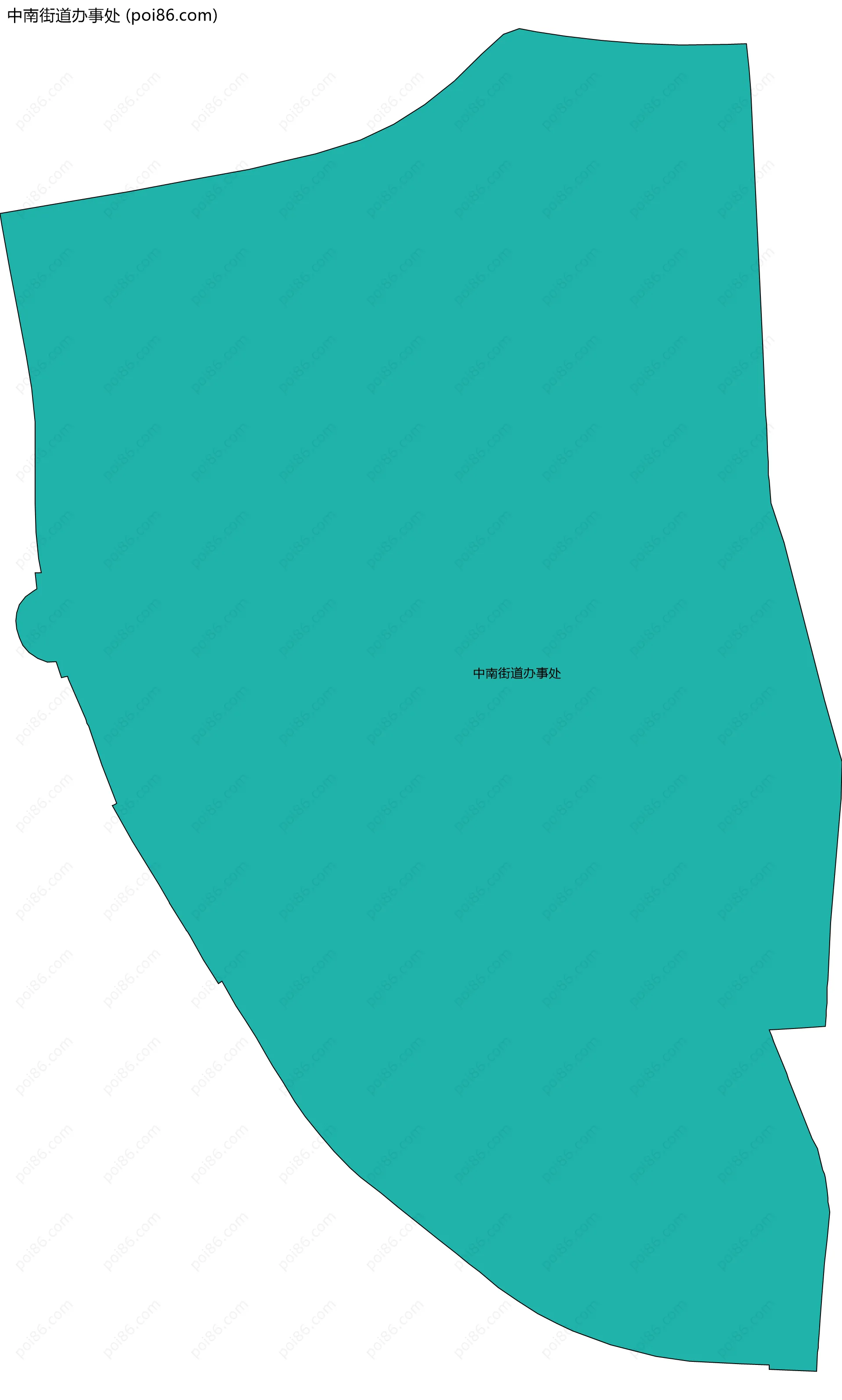 中南街道办事处边界地图