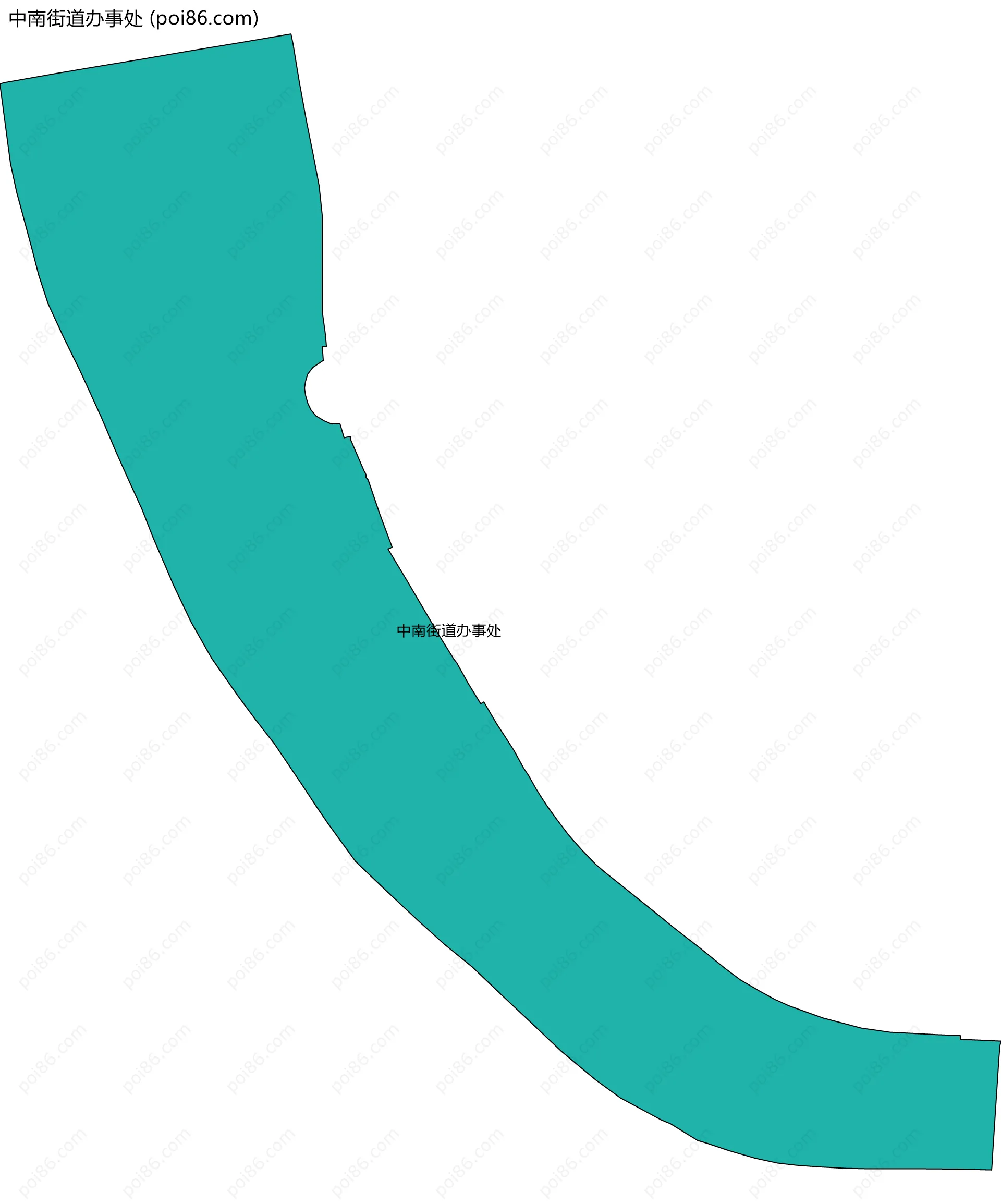 中南街道办事处边界地图