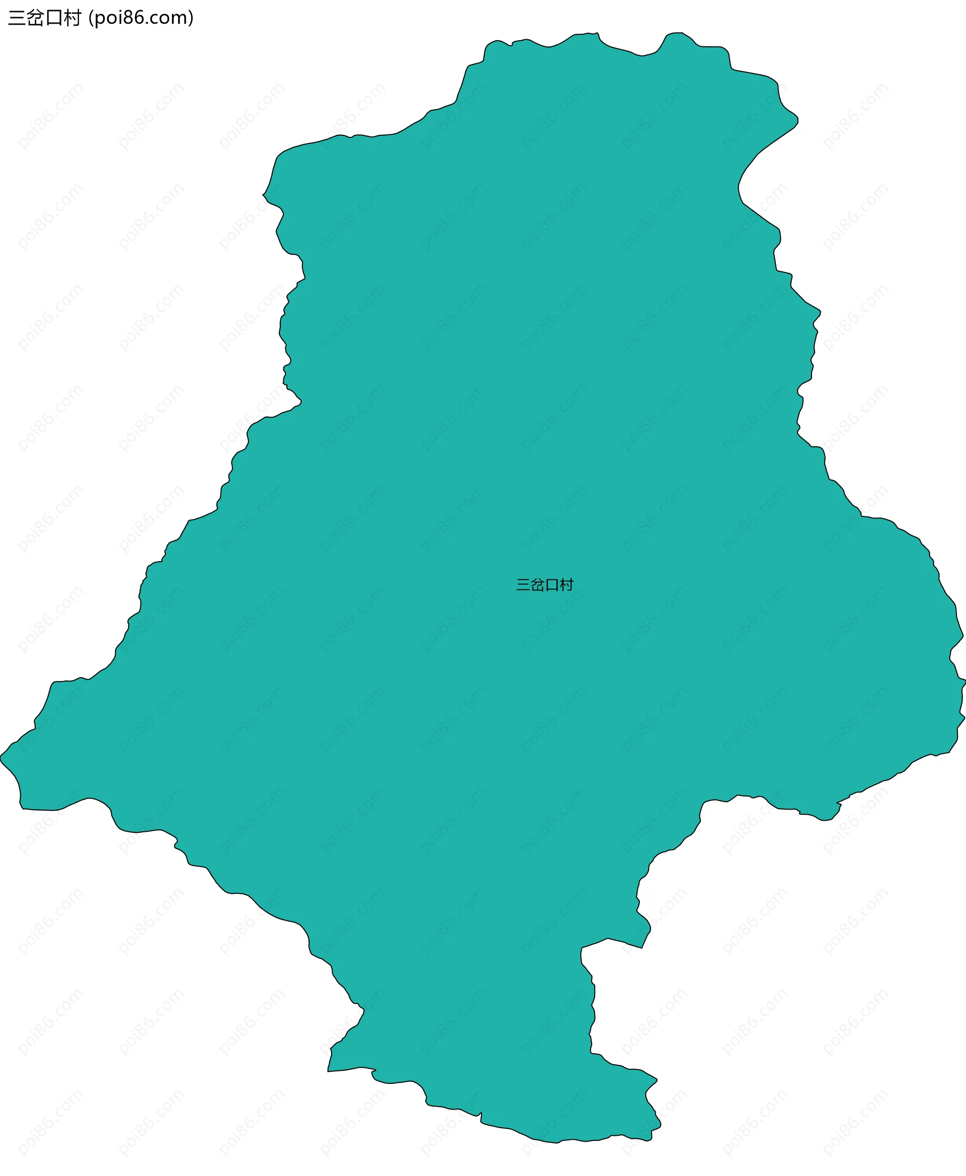 三岔口村边界地图