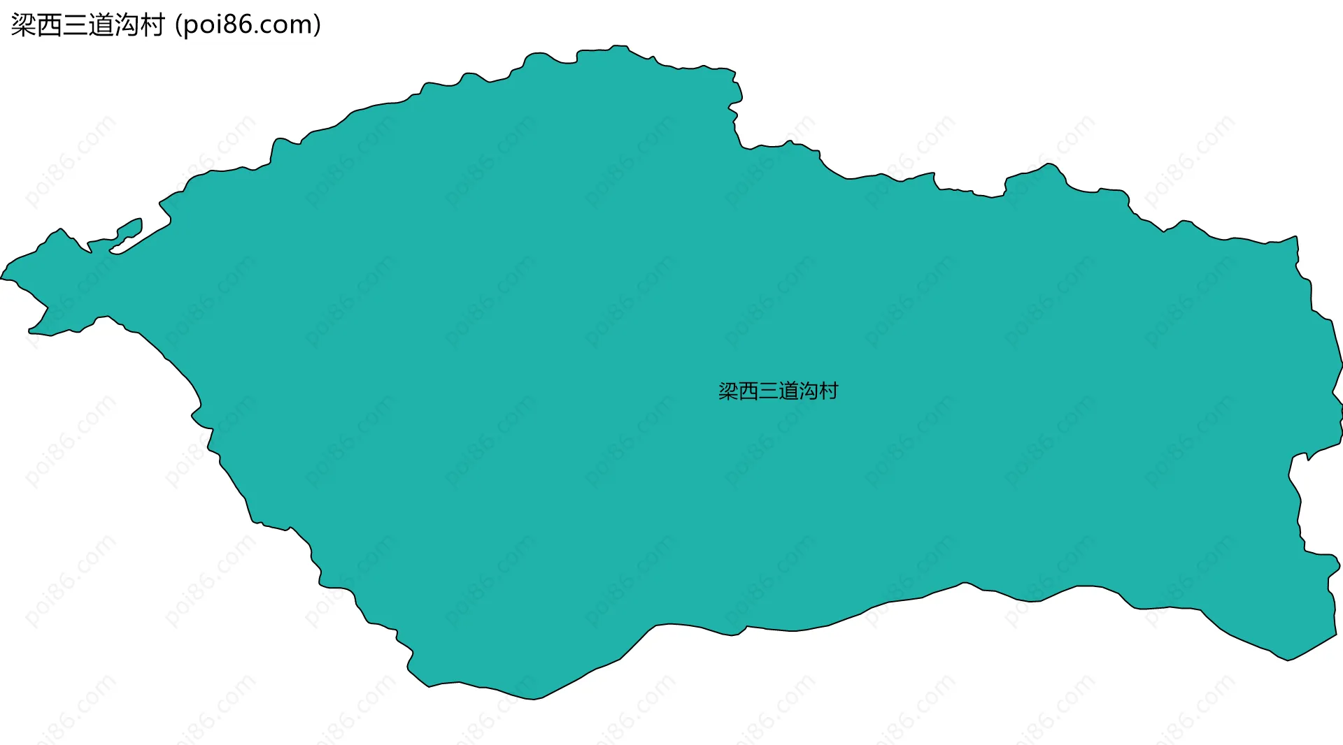 梁西三道沟村边界地图