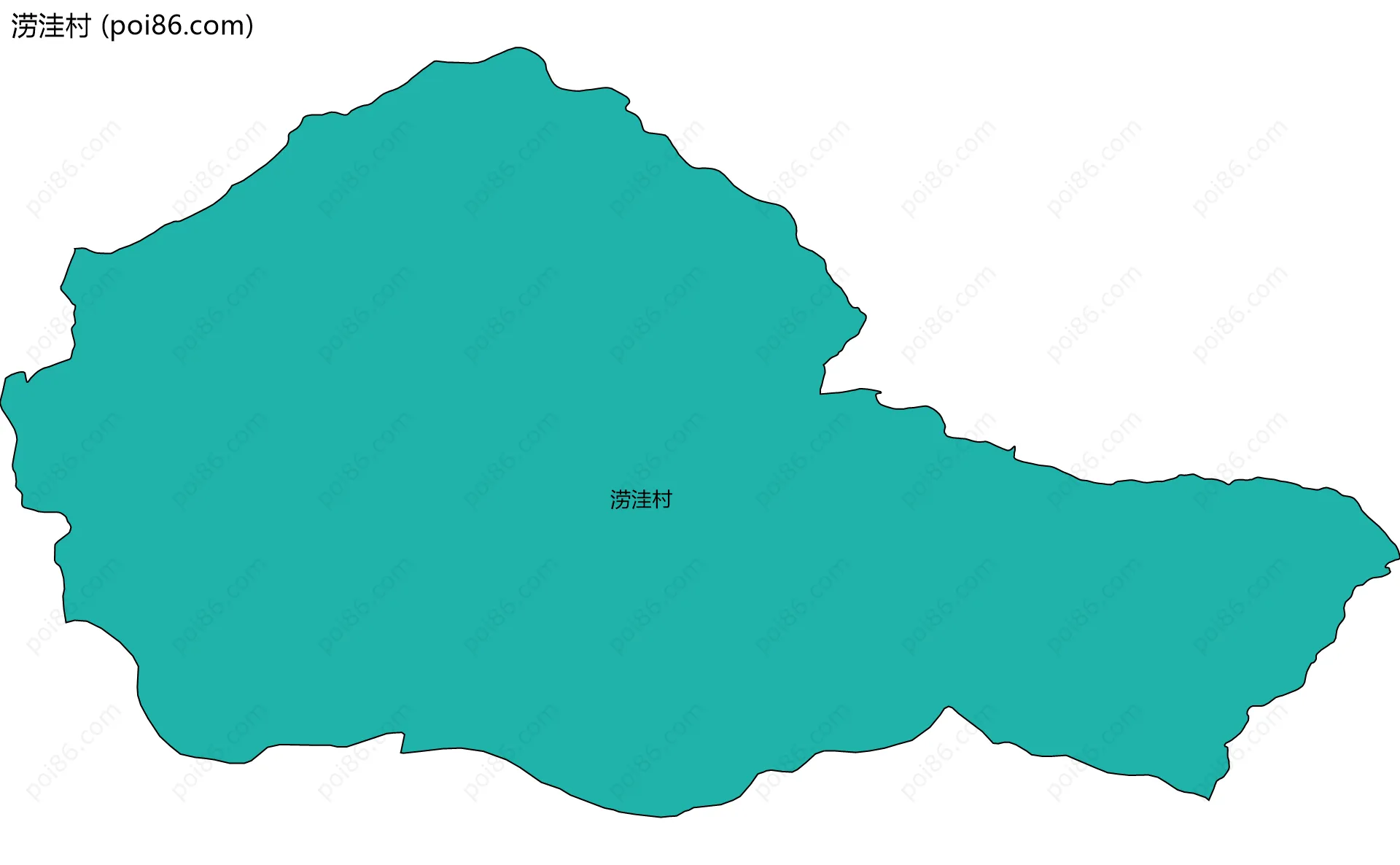 涝洼村边界地图