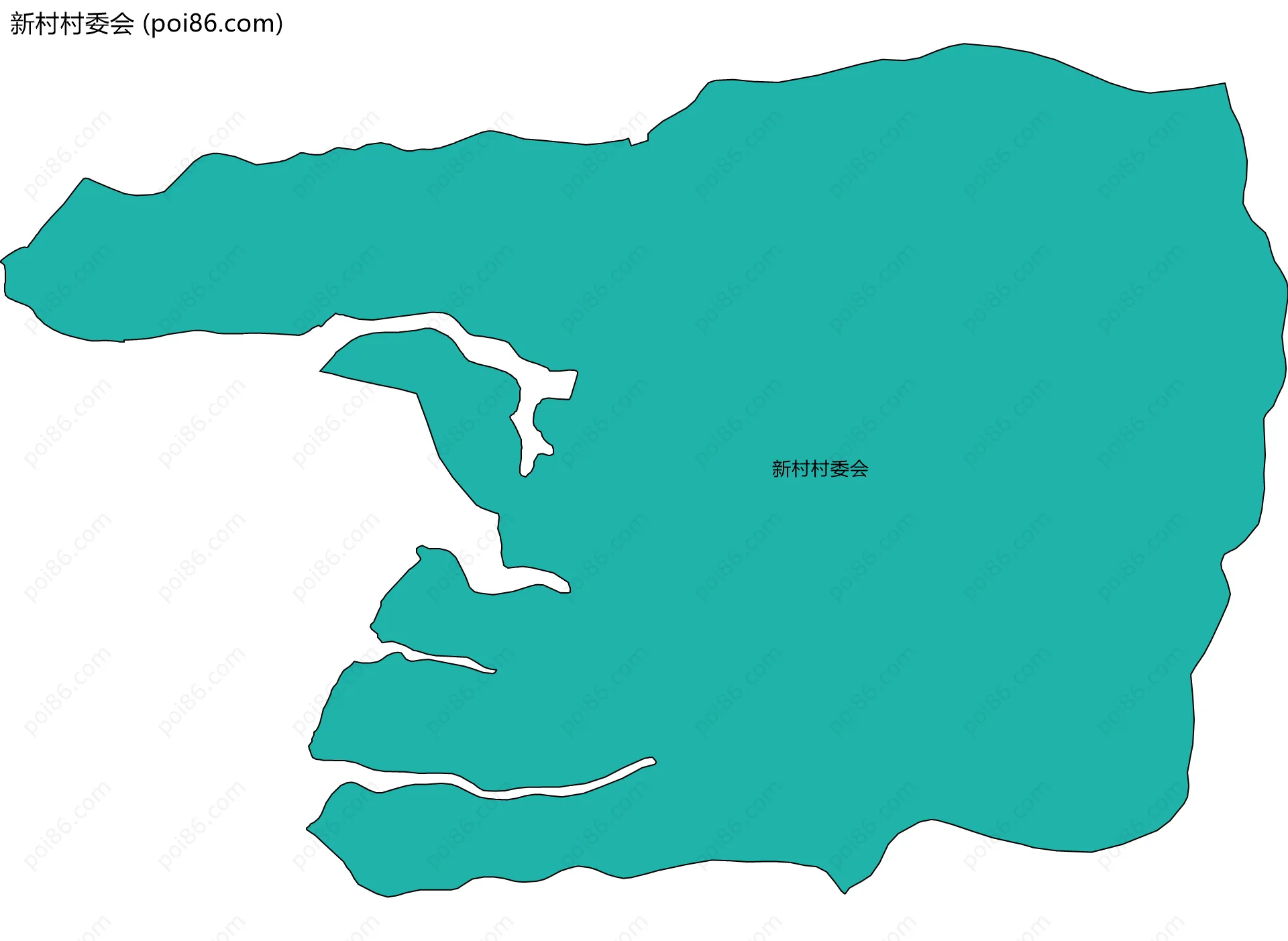 新村村委会边界地图