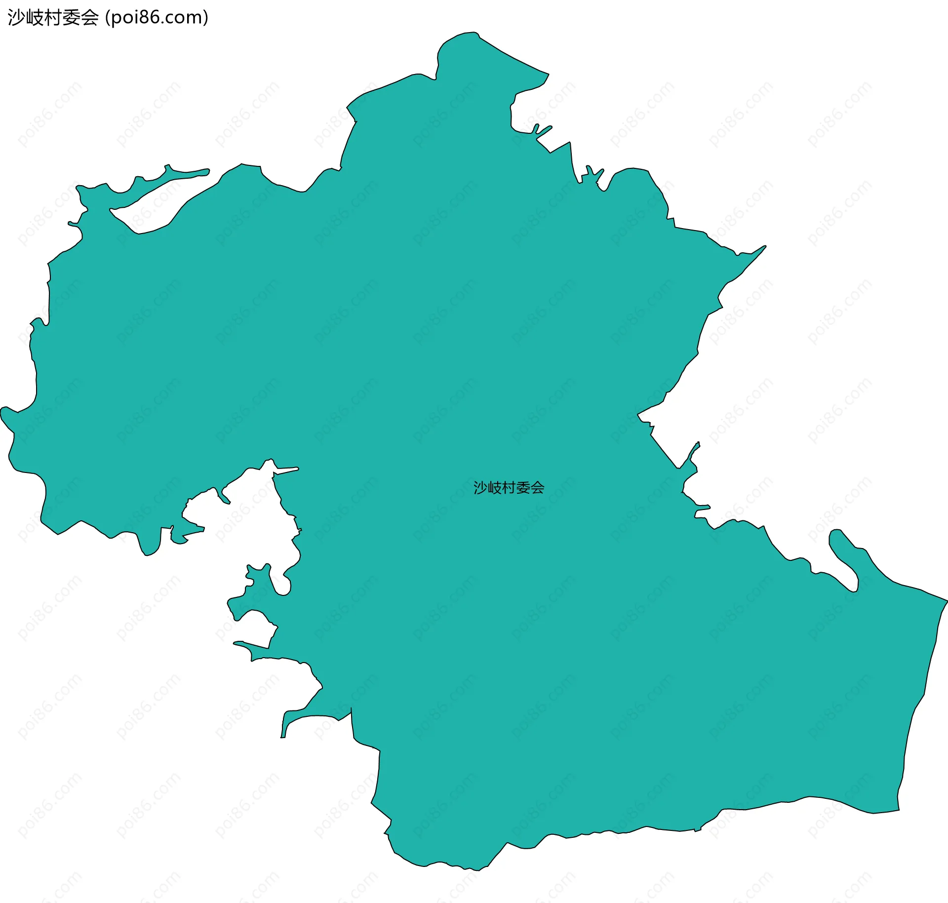 沙岐村委会边界地图