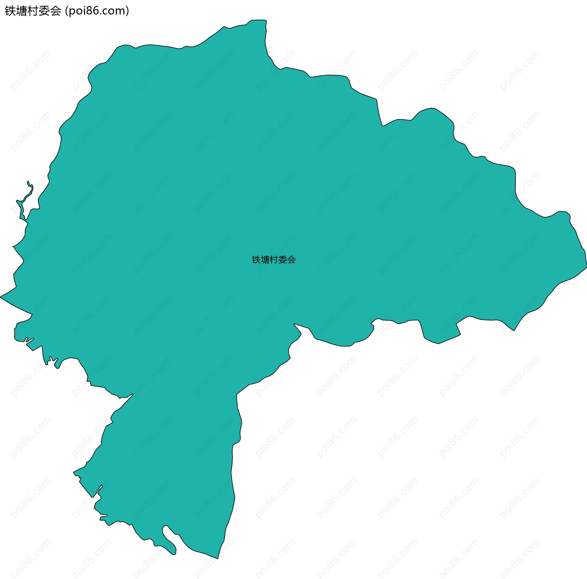 铁塘村委会边界地图