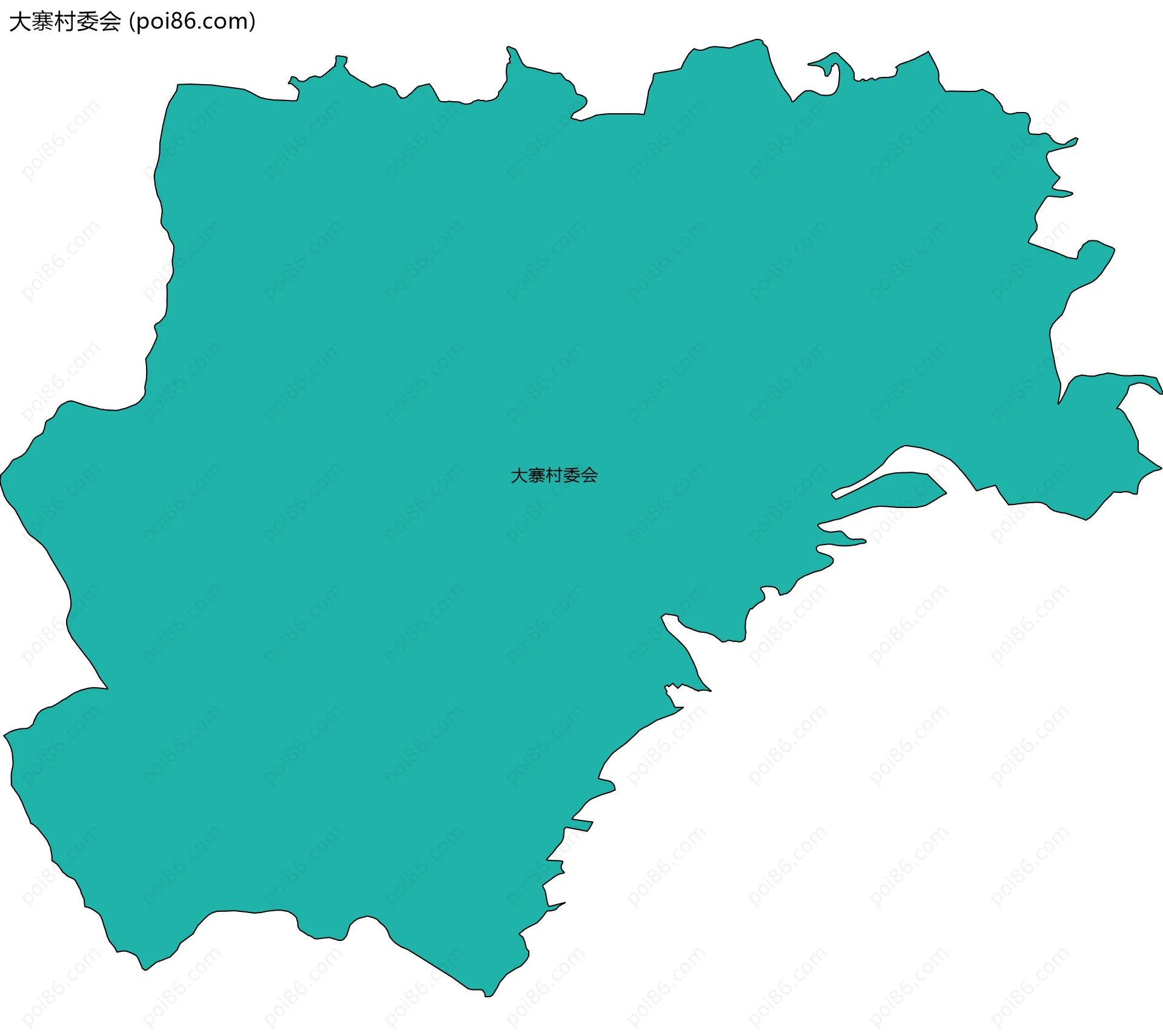 大寨村委会边界地图