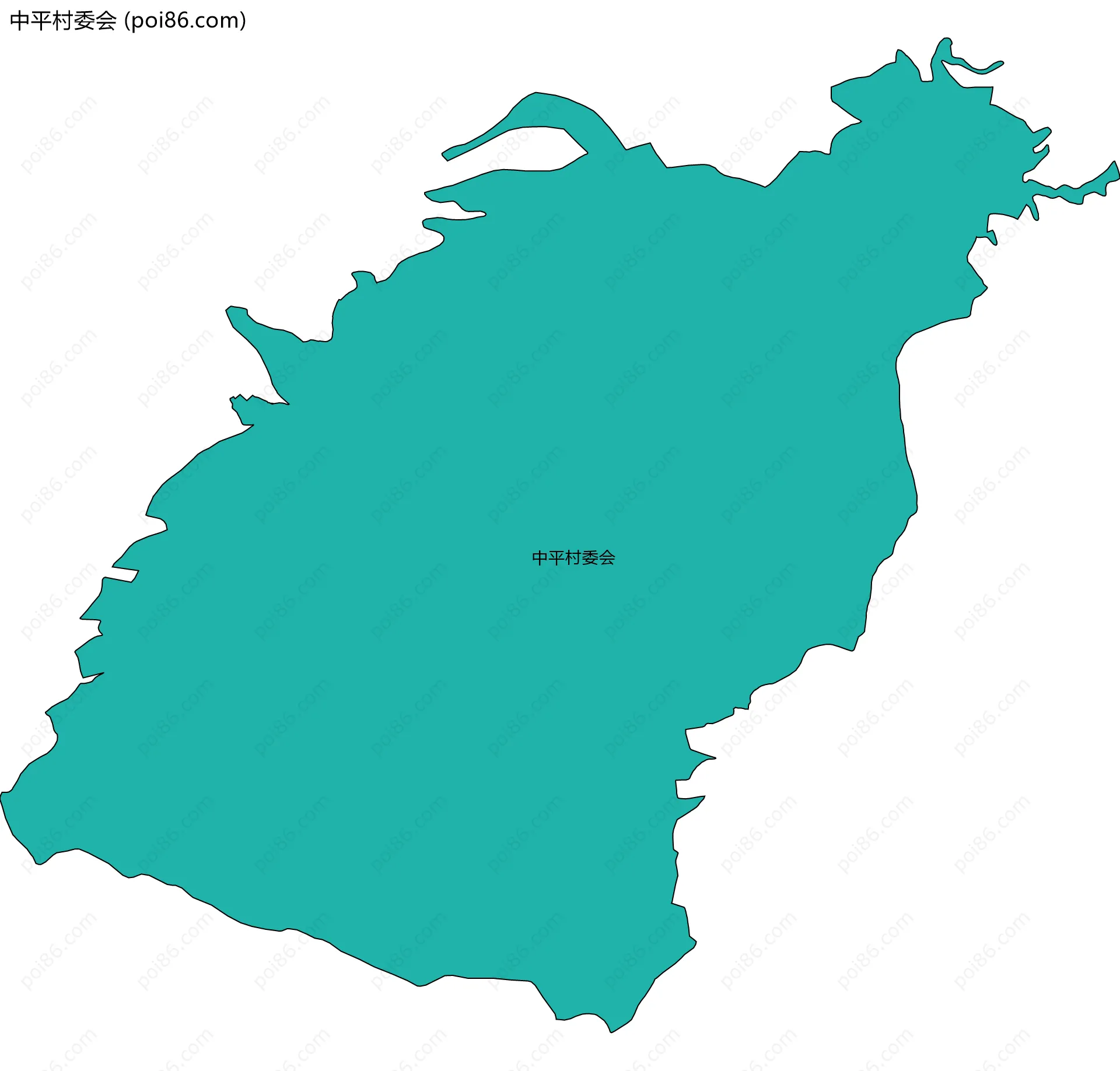 中平村委会边界地图