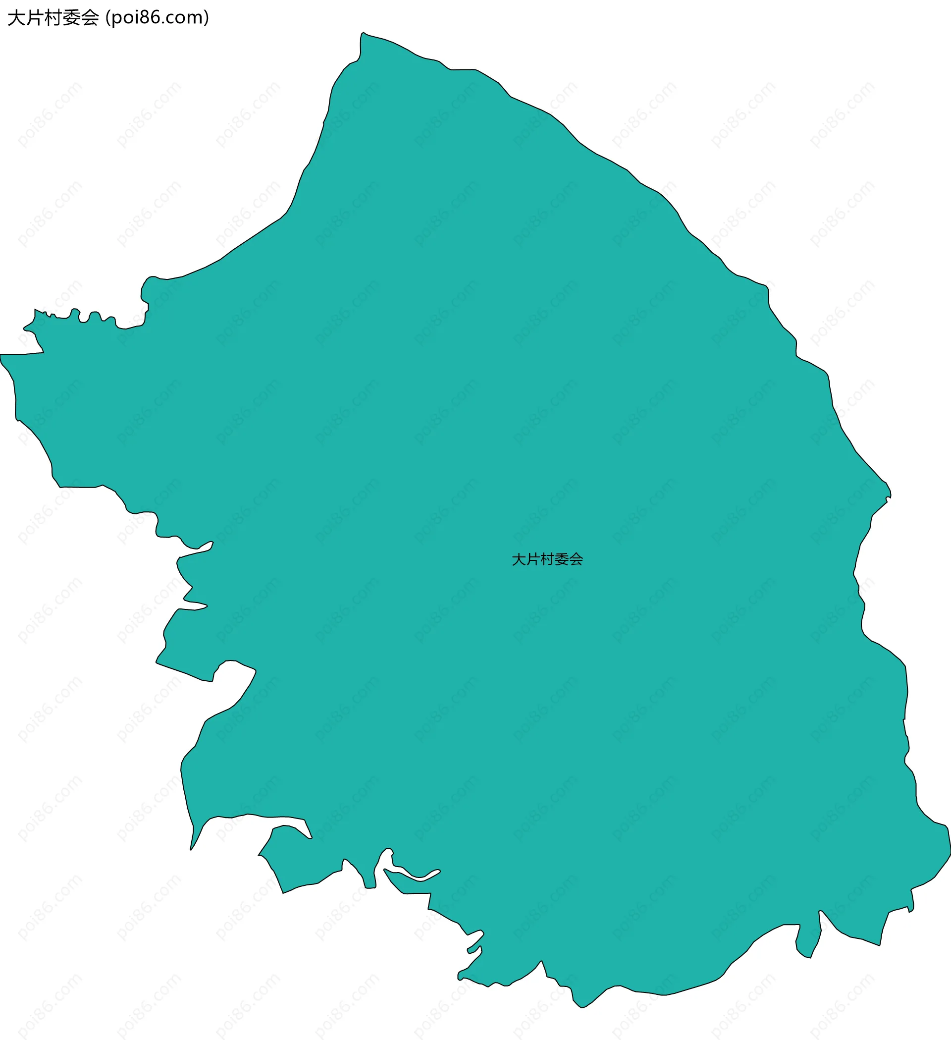 大片村委会边界地图
