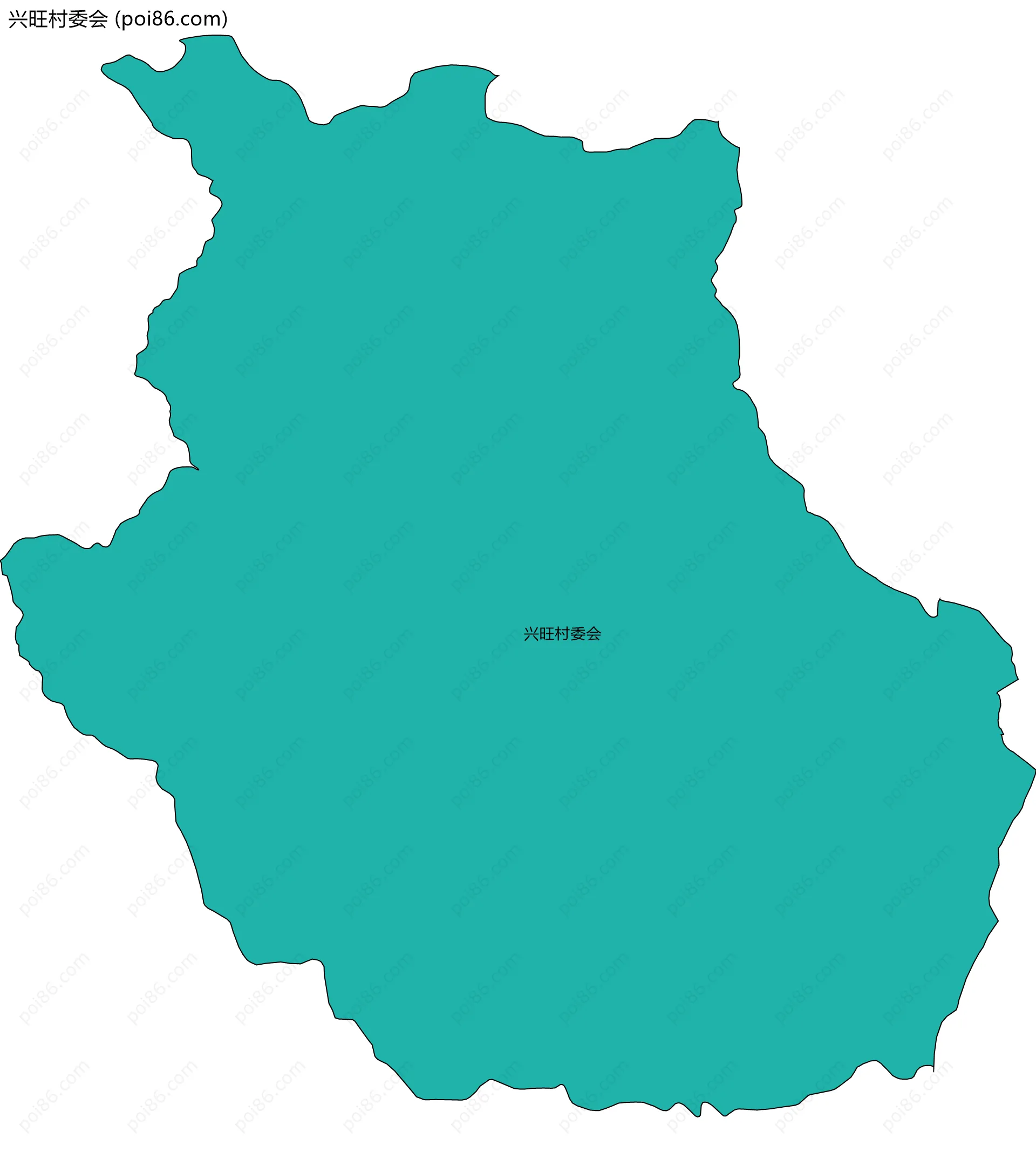 兴旺村委会边界地图