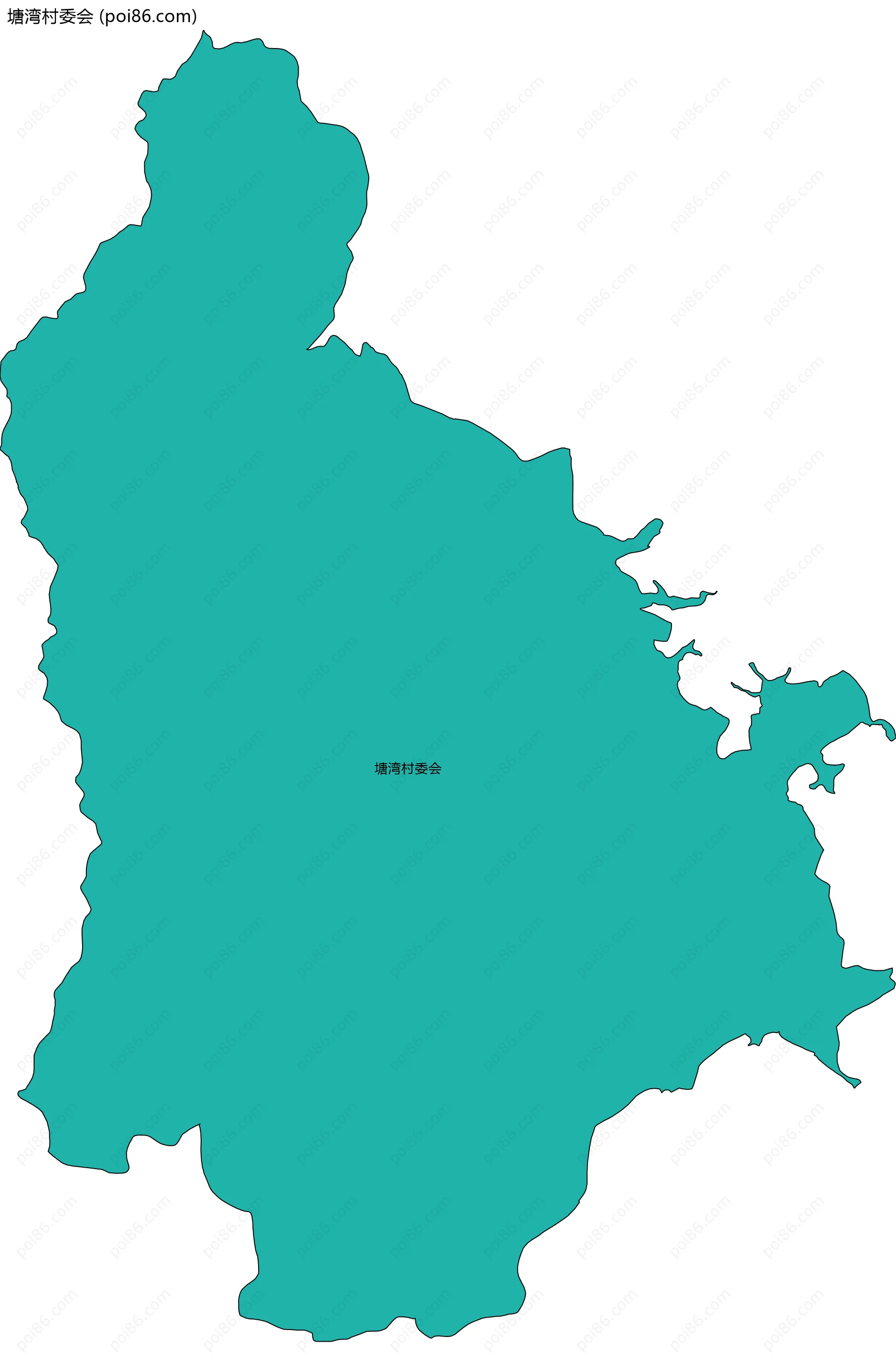 塘湾村委会边界地图