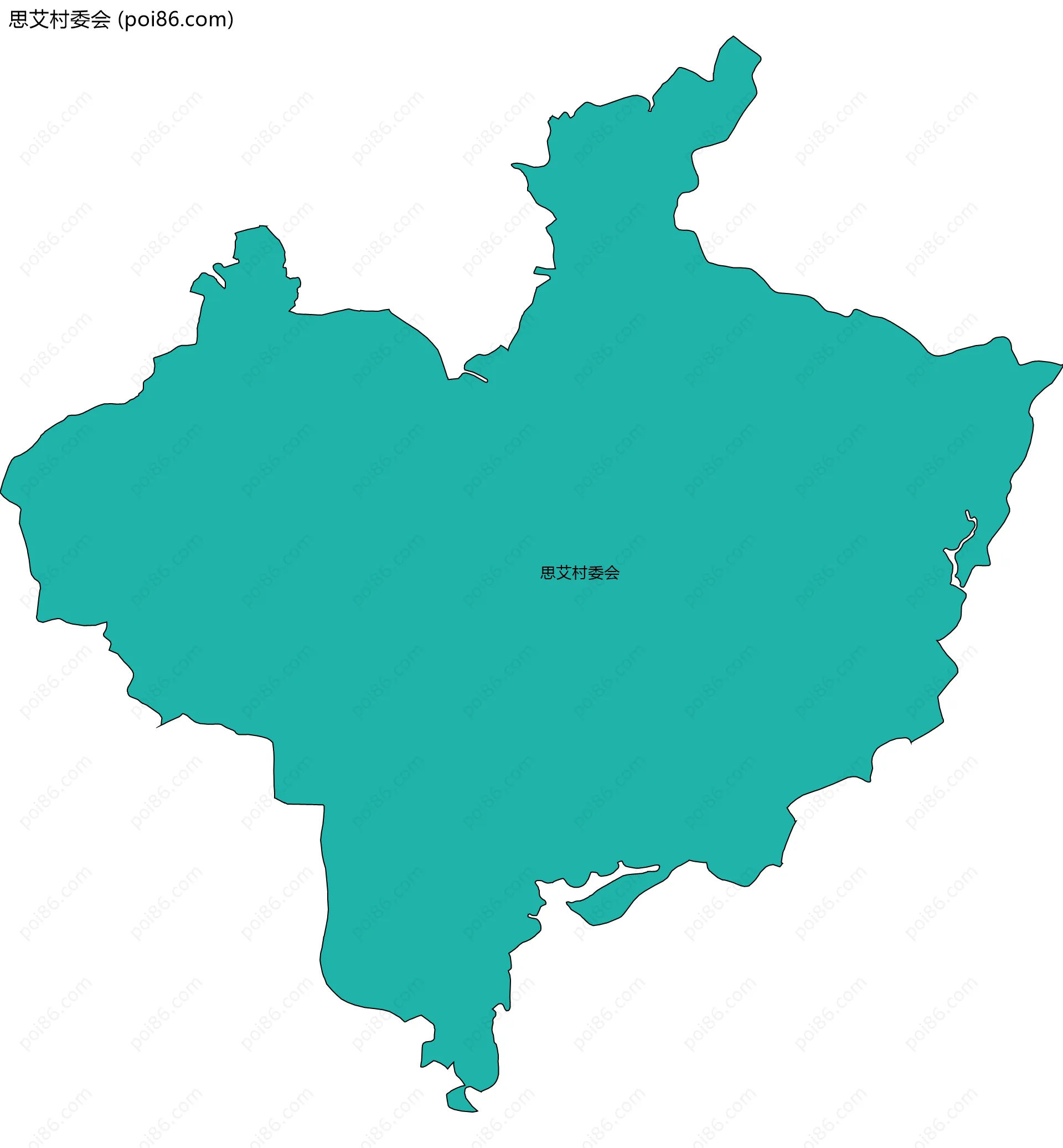 思艾村委会边界地图