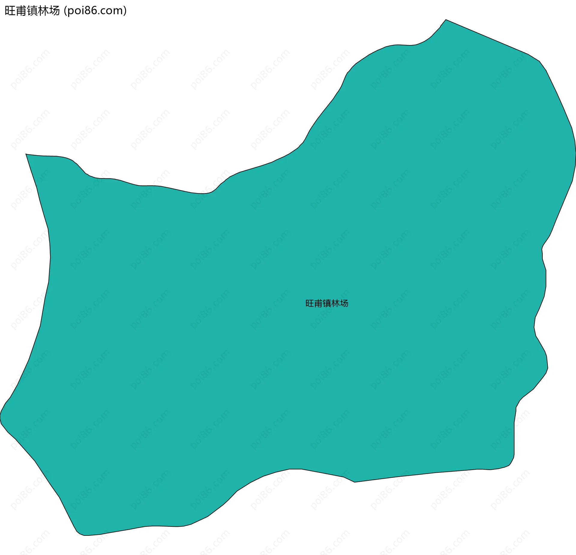 旺甫镇林场边界地图(五级行政区划)