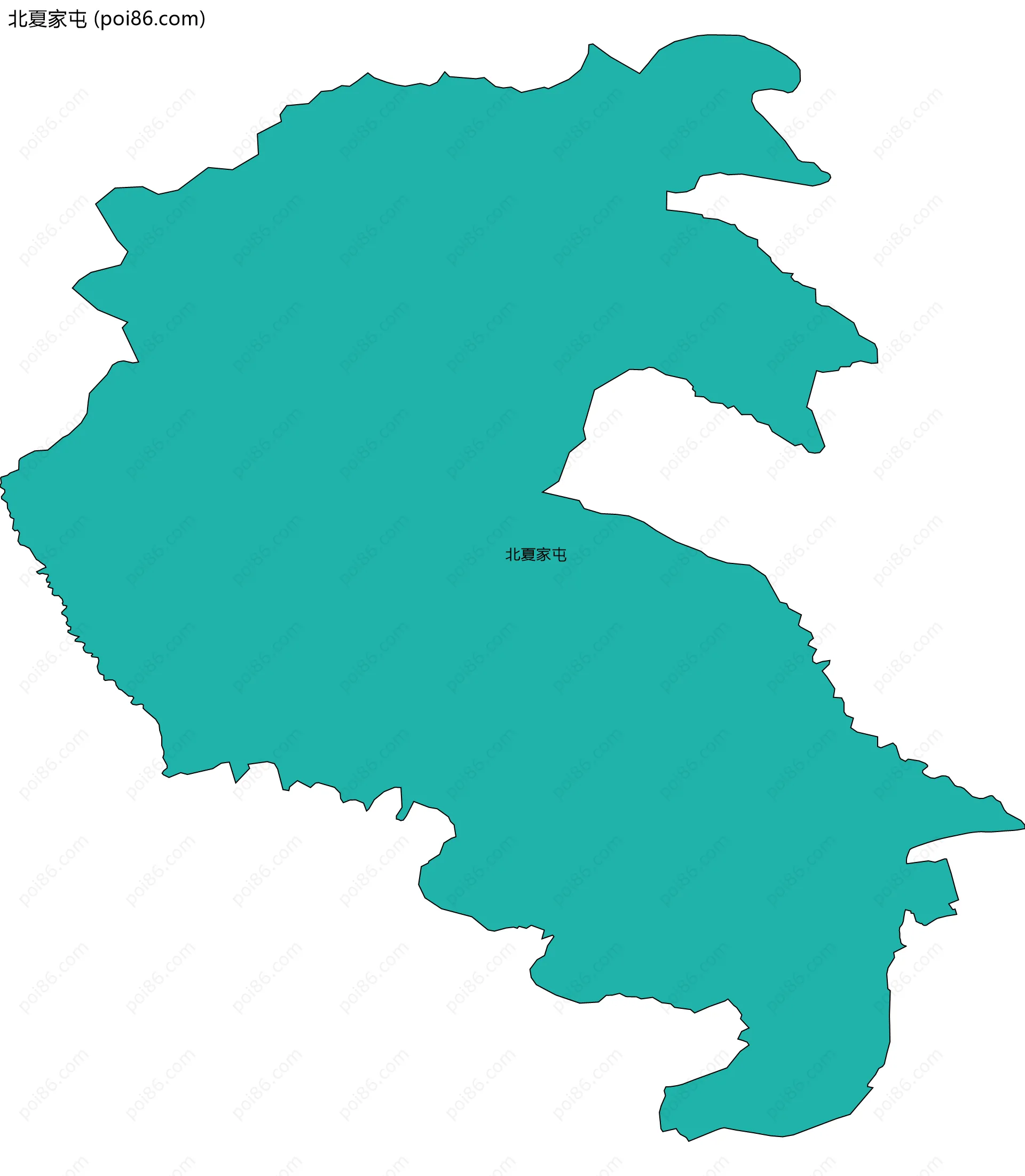 北夏家屯边界地图