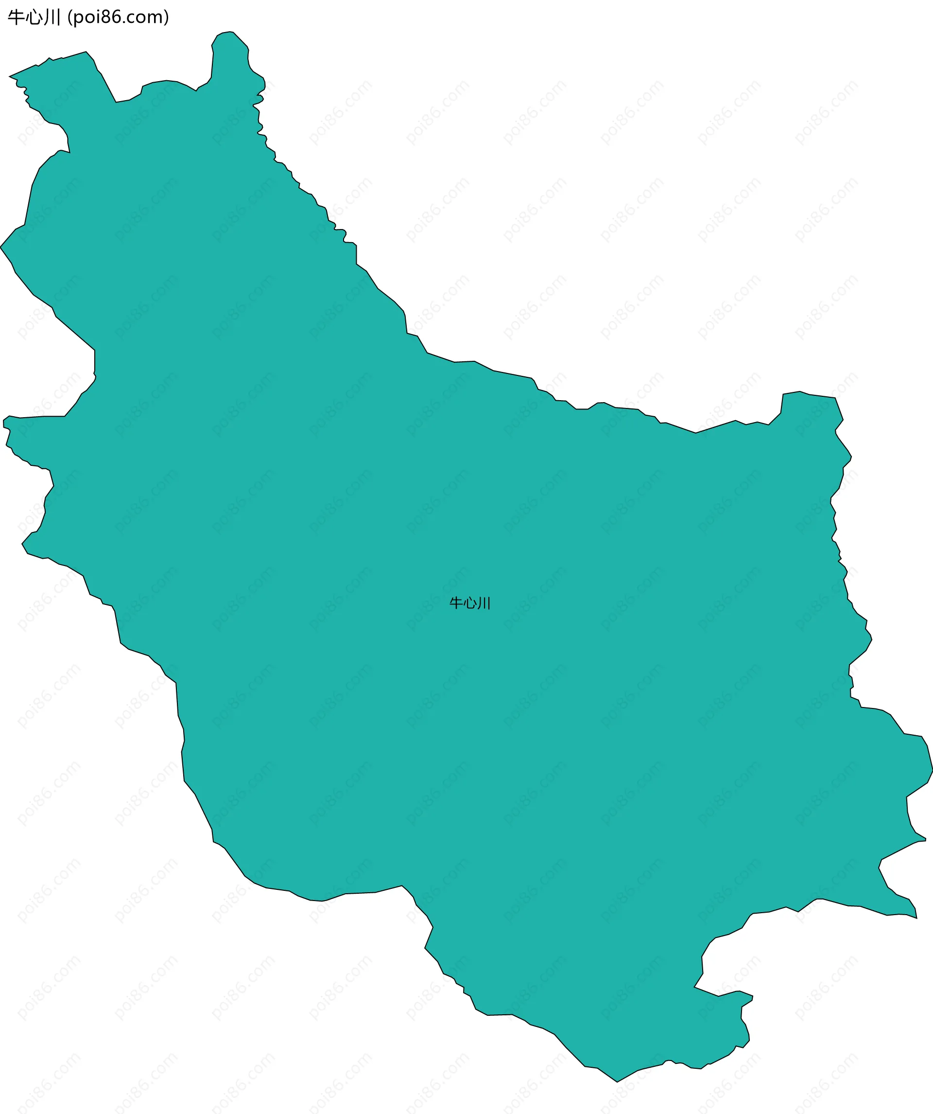 牛心川边界地图