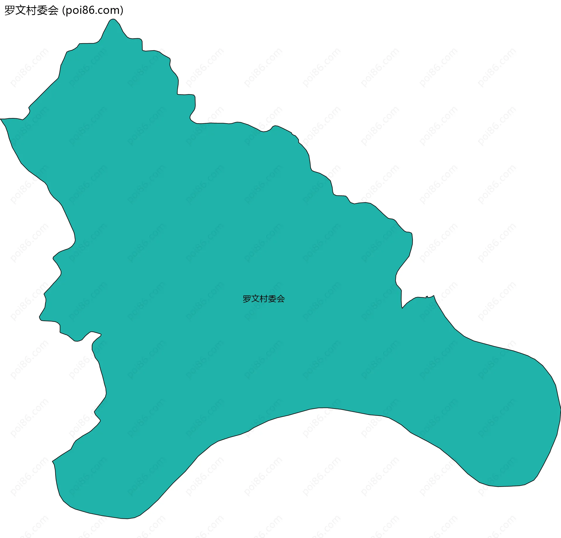 罗文村委会边界地图