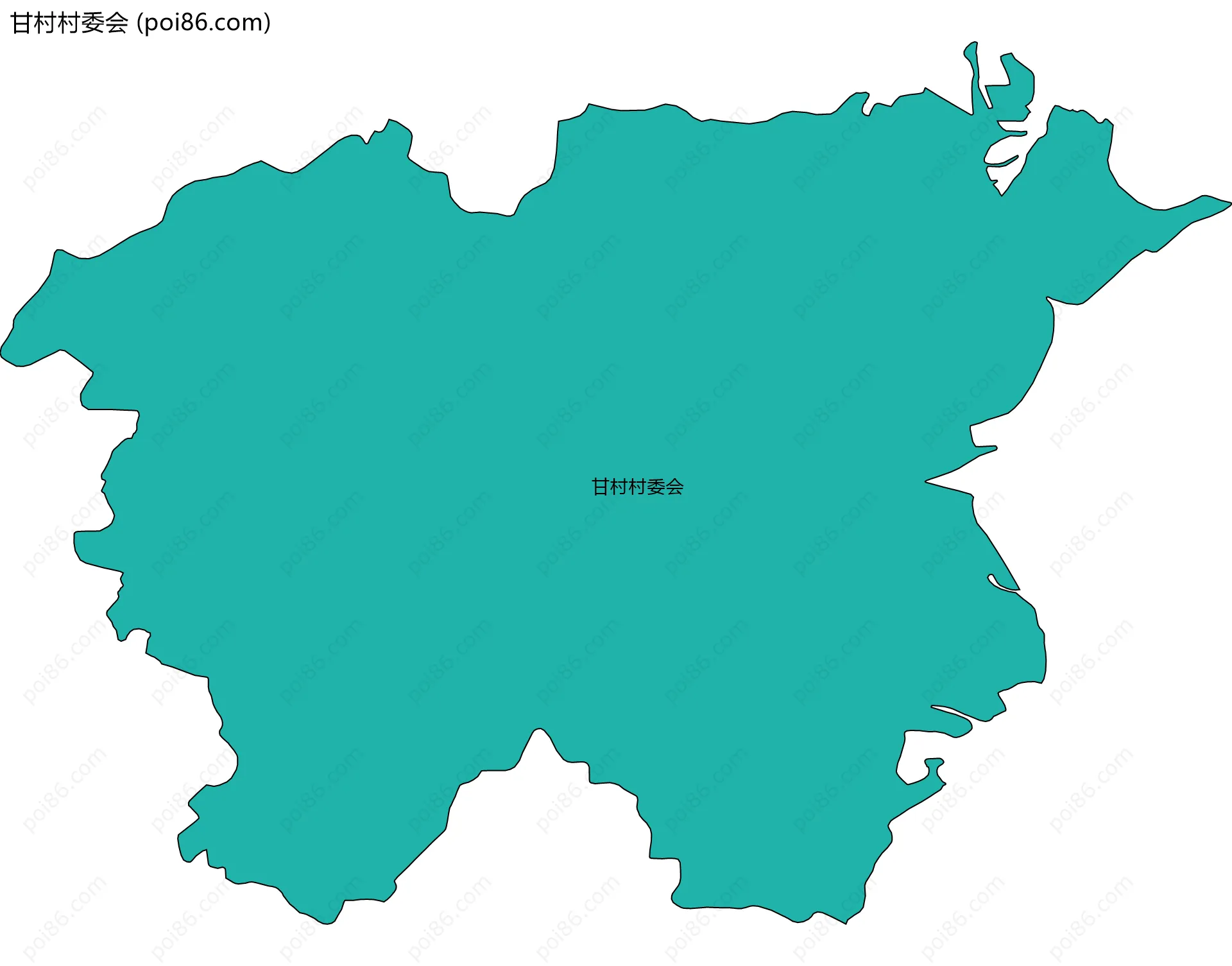 甘村村委会边界地图