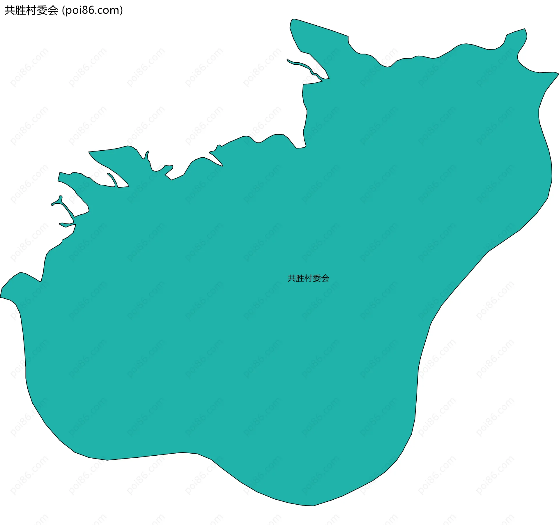 共胜村委会边界地图