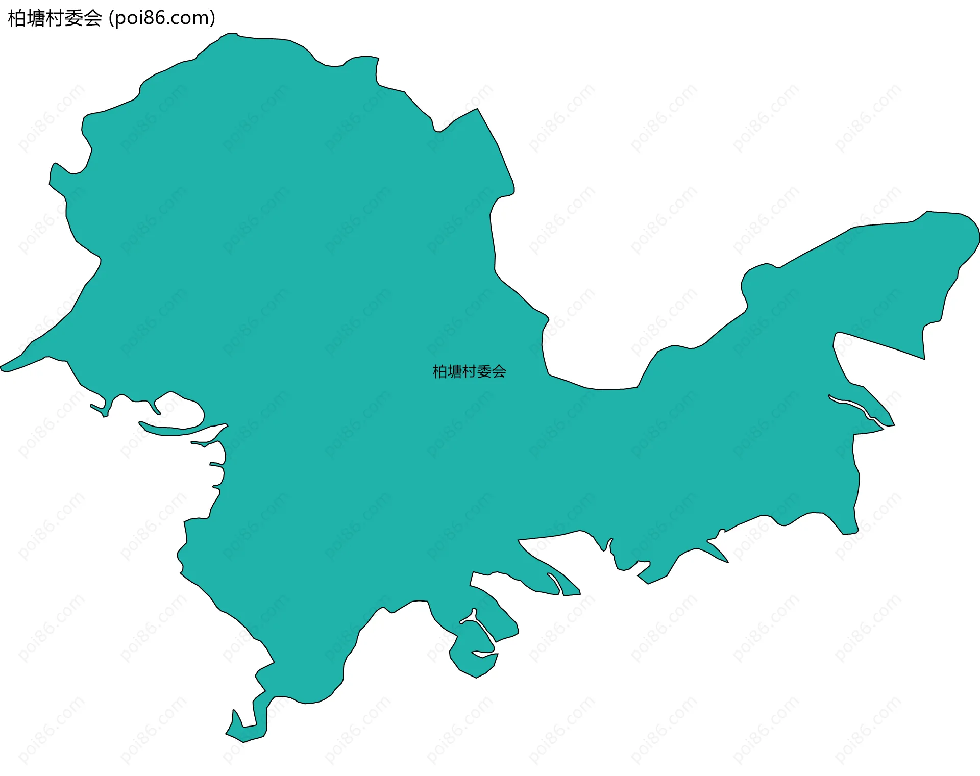 柏塘村委会边界地图