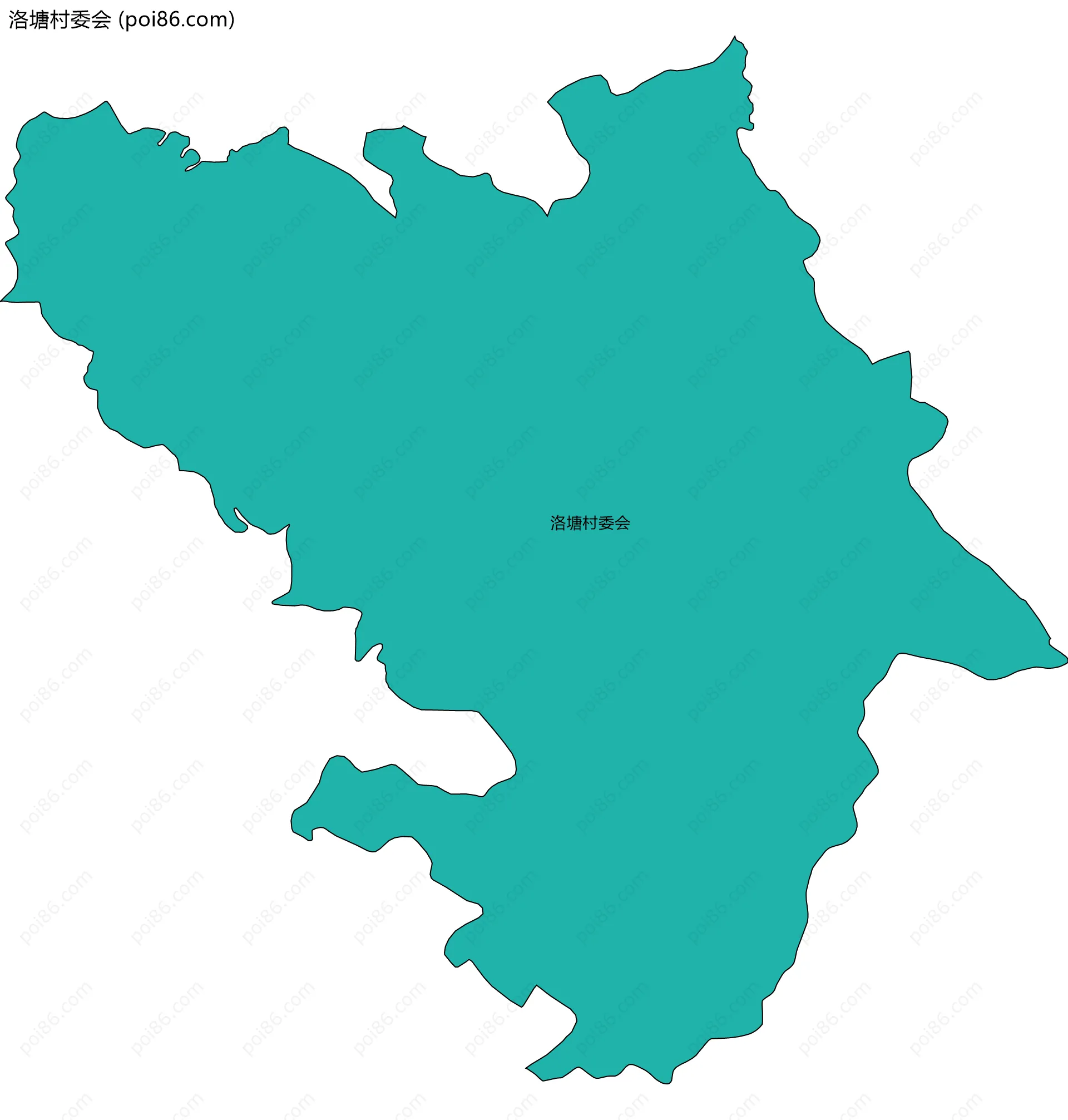 洛塘村委会边界地图