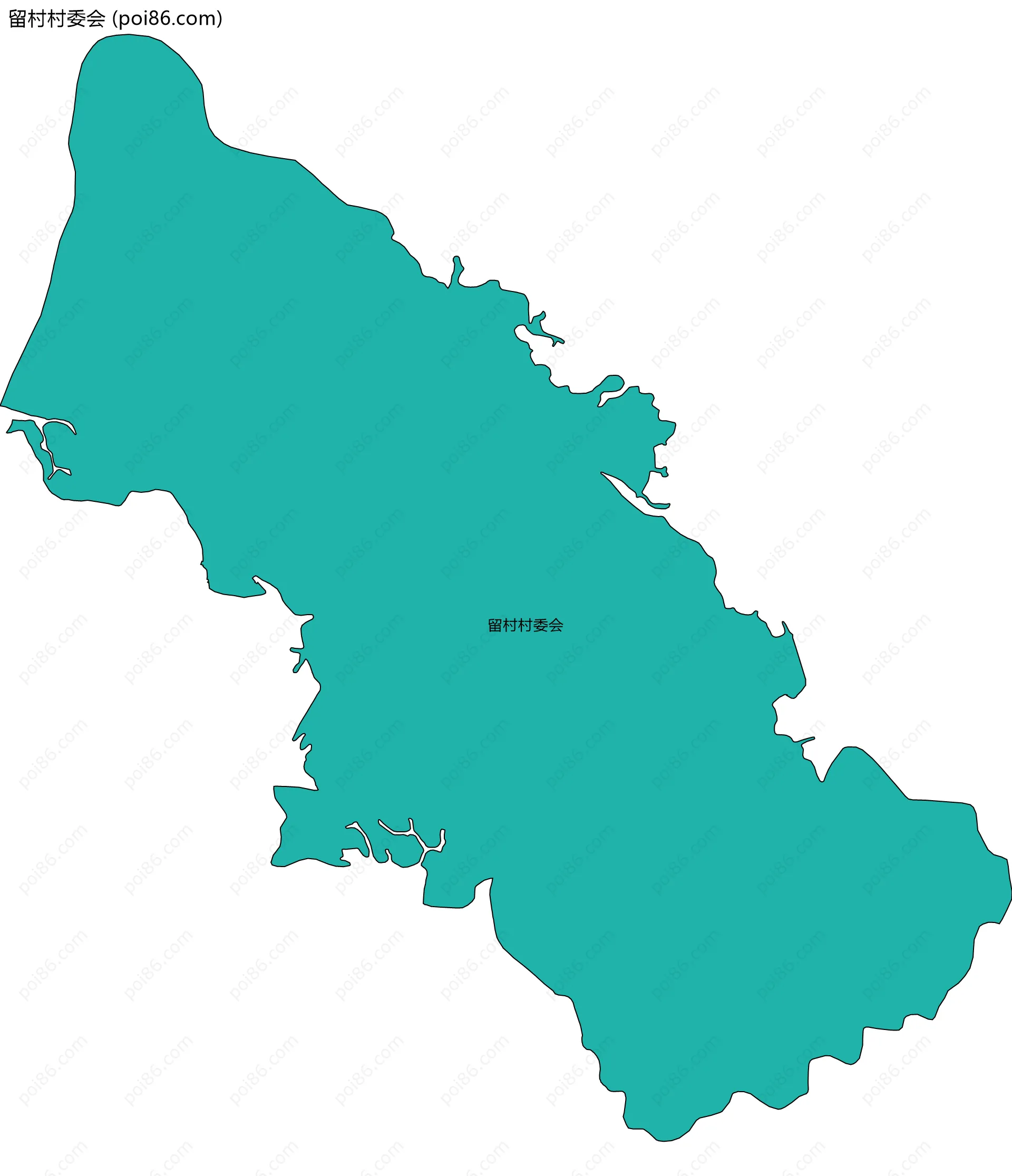 留村村委会边界地图