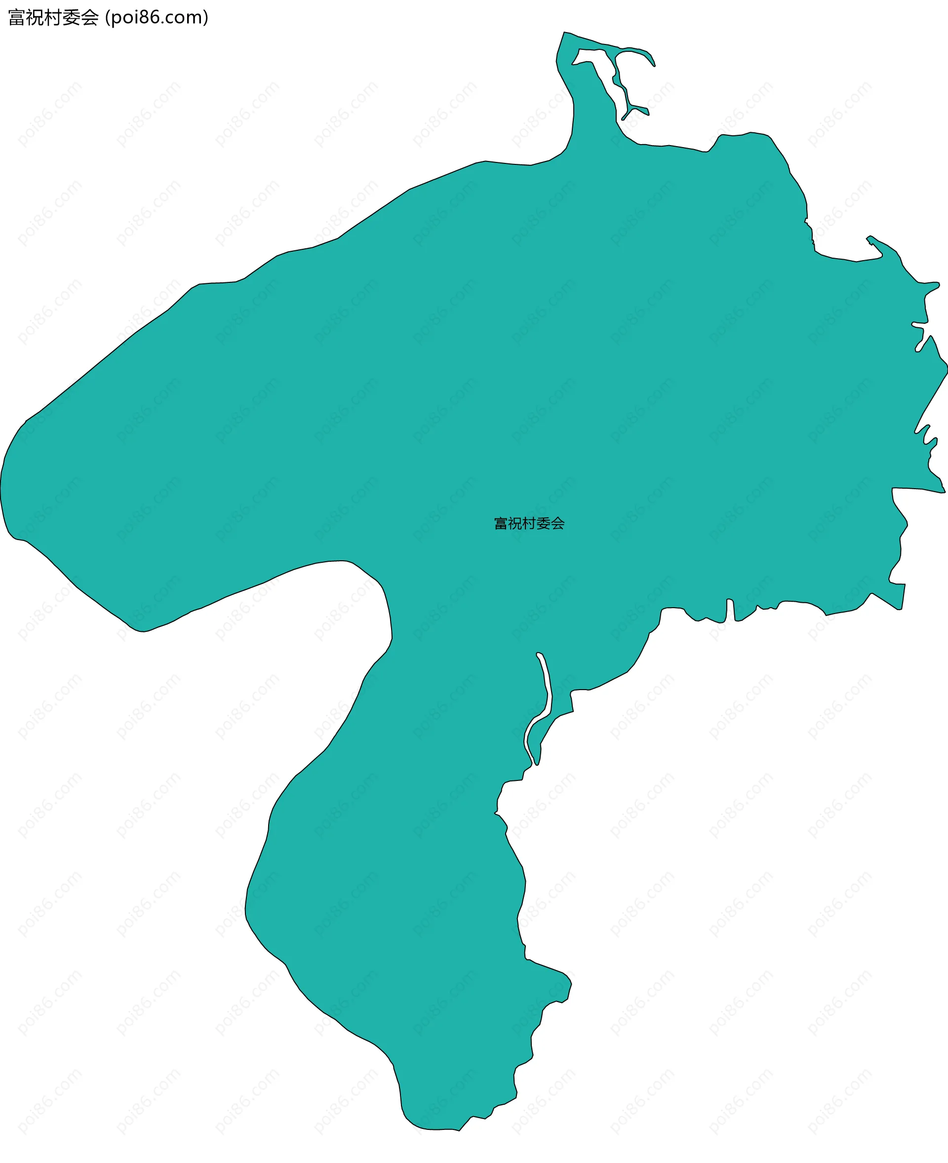 富祝村委会边界地图