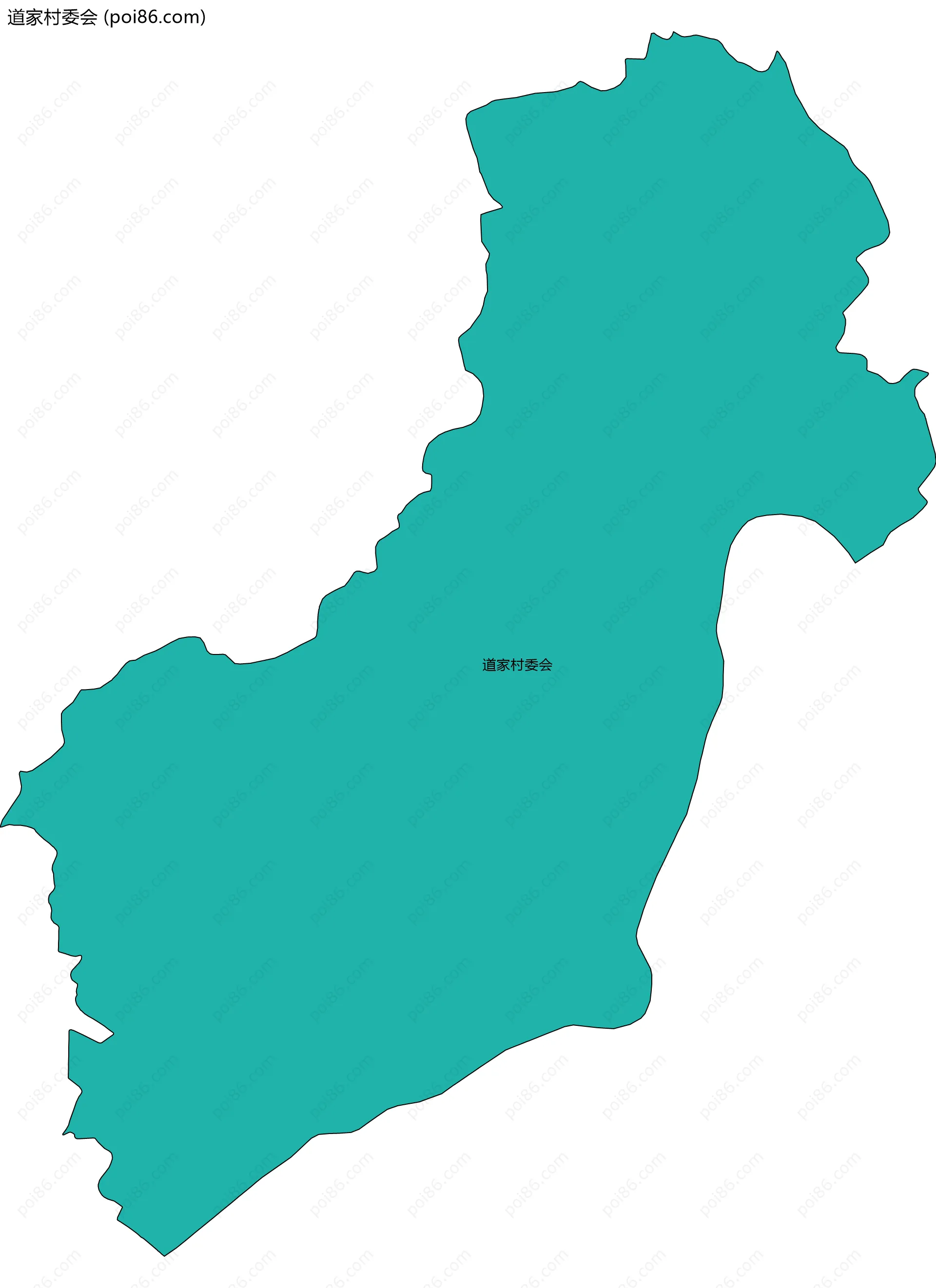 道家村委会边界地图