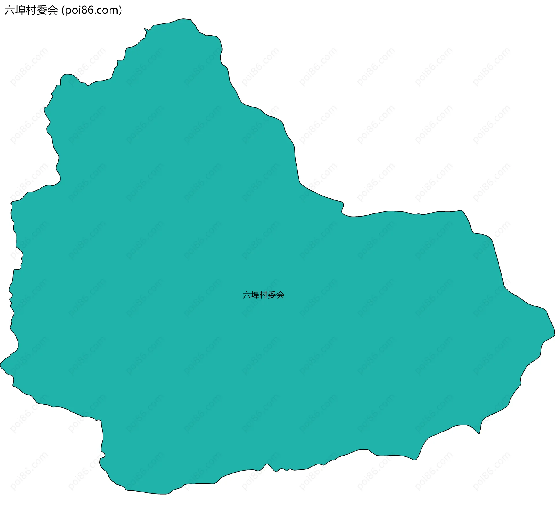 六埠村委会边界地图