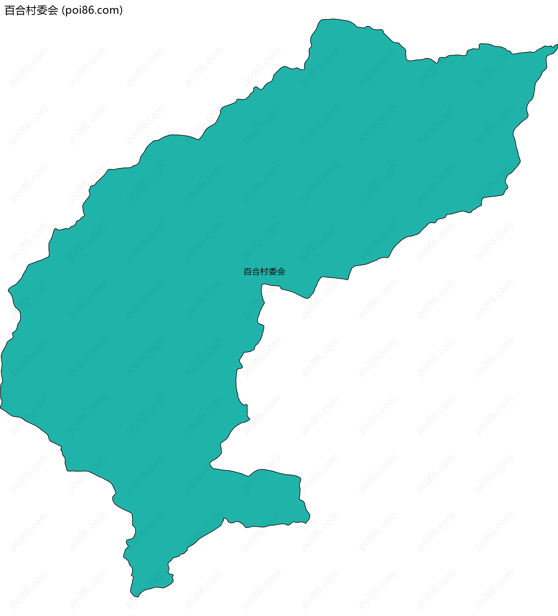 百合村委会边界地图