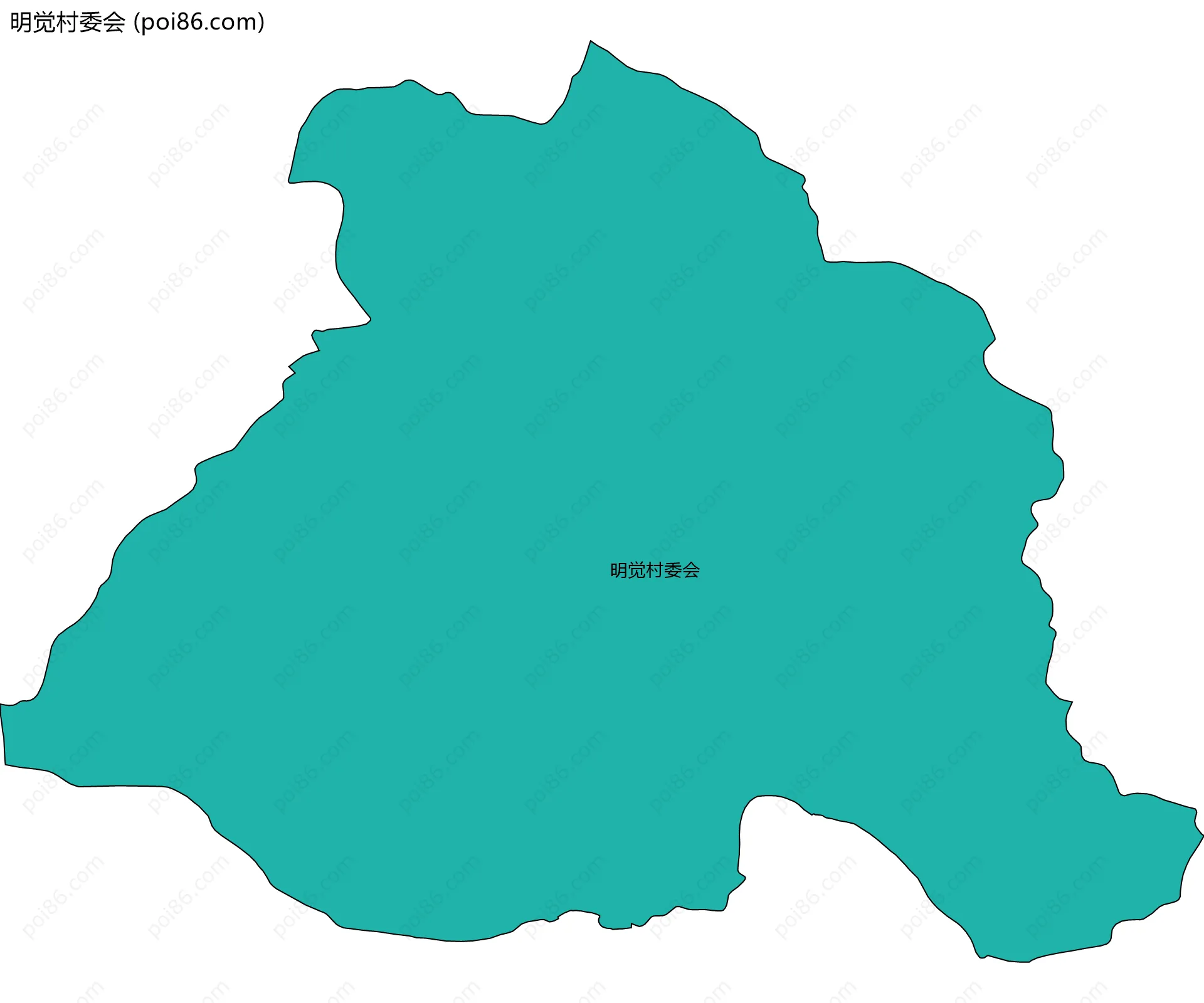 明觉村委会边界地图